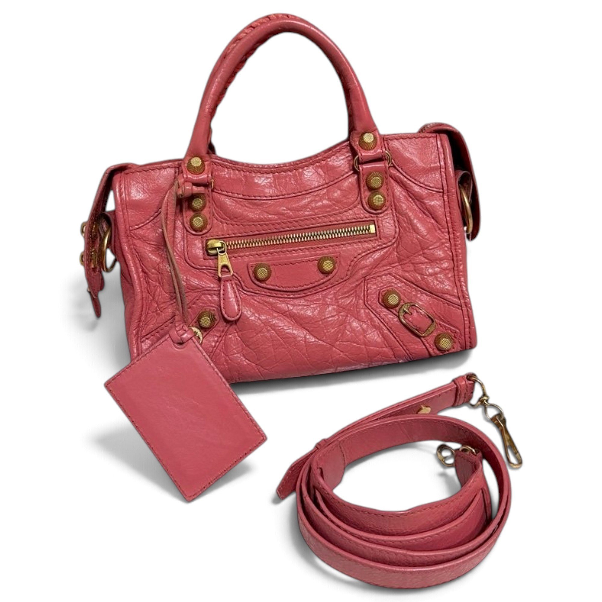 Classic Metalic leather handbag