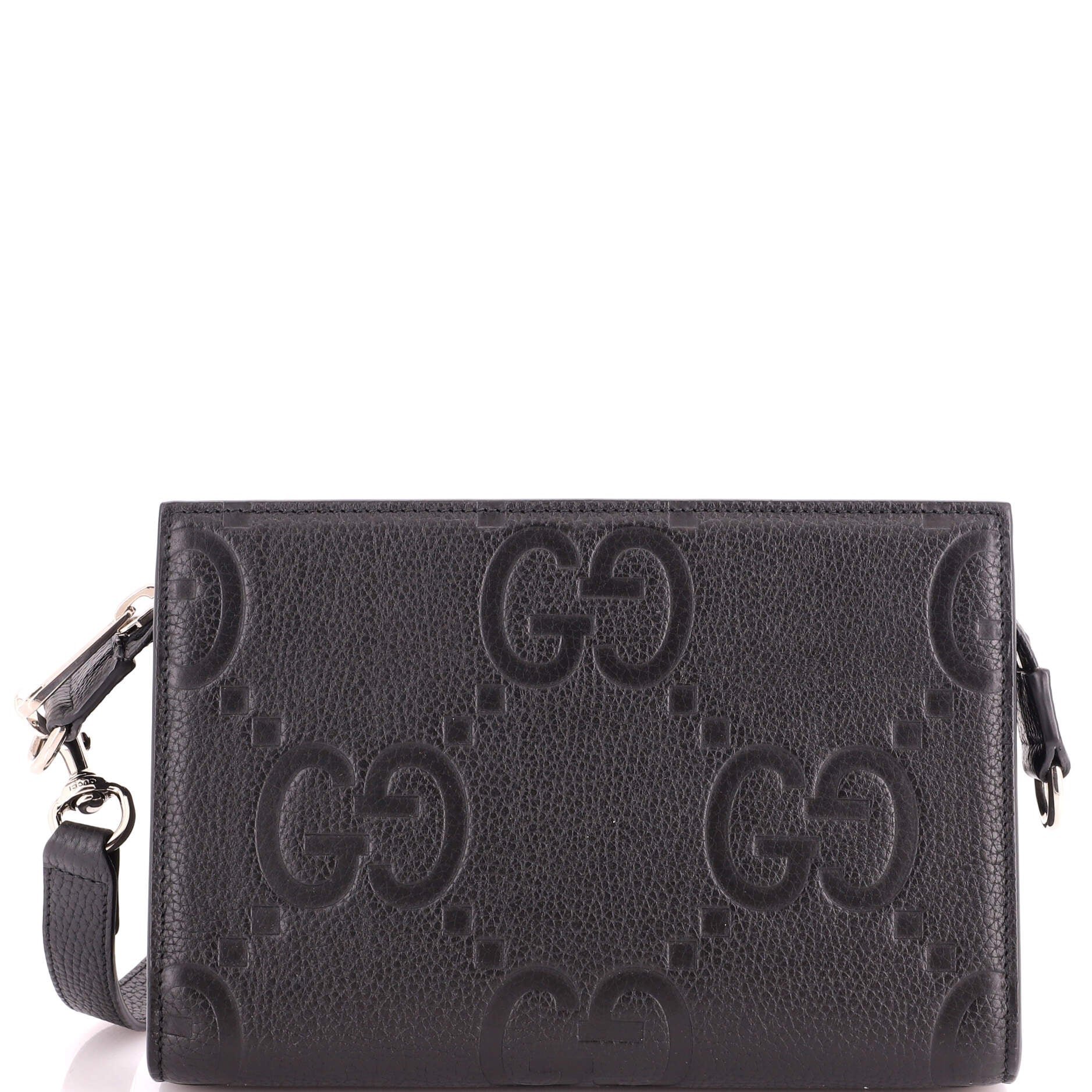 Zip Crossbody Bag Jumbo GG Embossed Leather