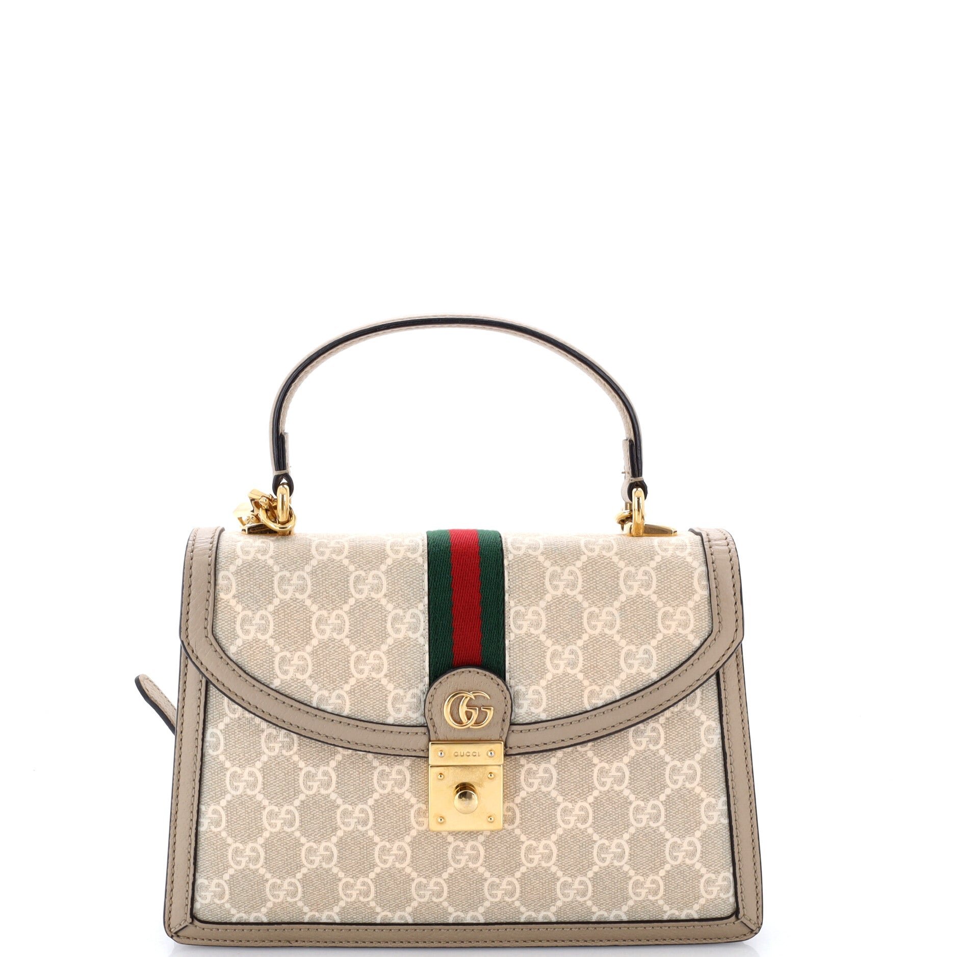 Ophidia Flap Top Handle Bag GG Coated Canvas Small