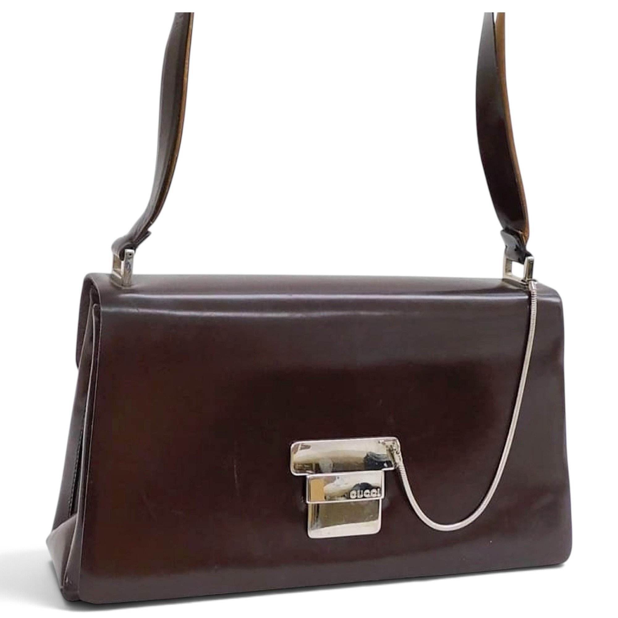 Patent leather handbag