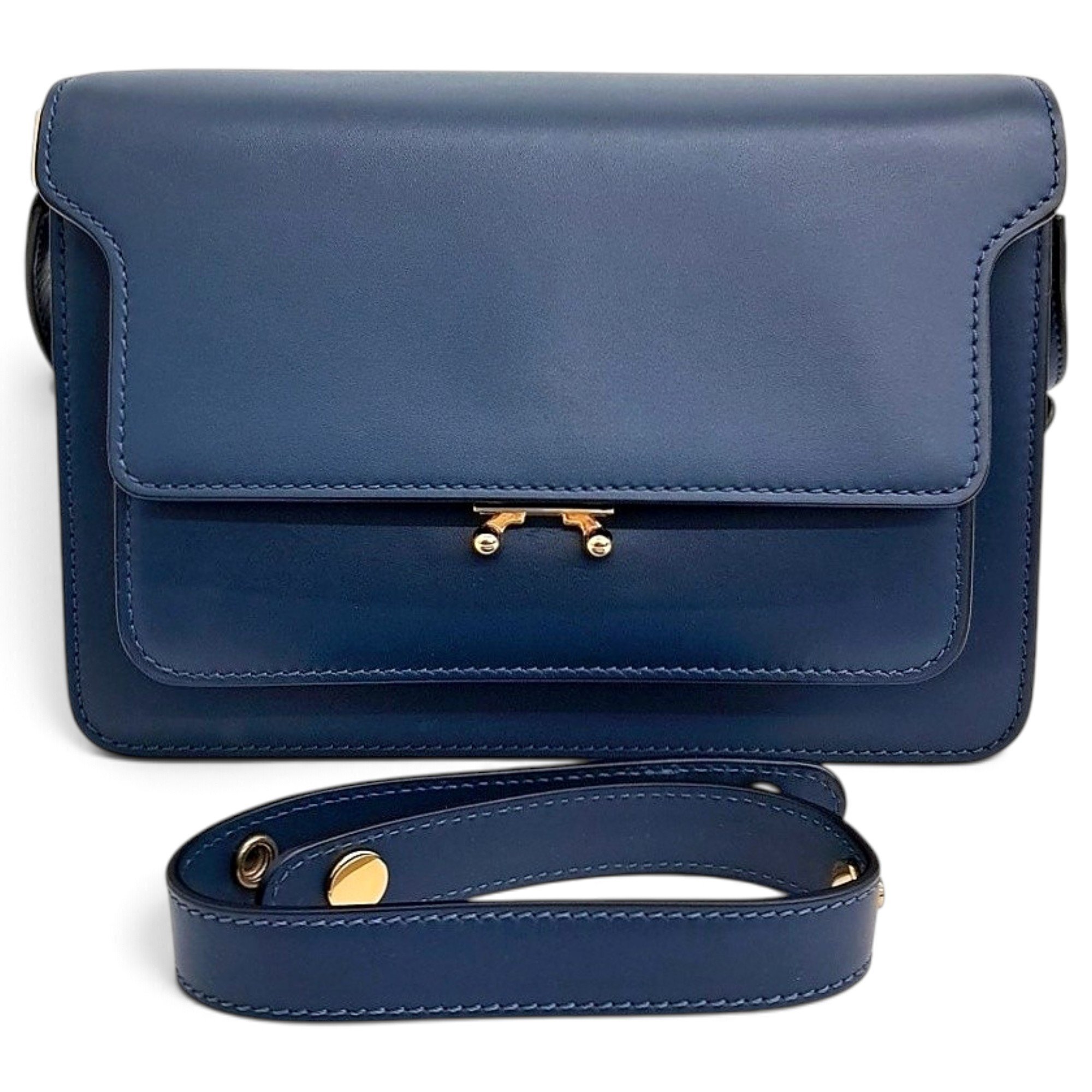 Trunk leather handbag