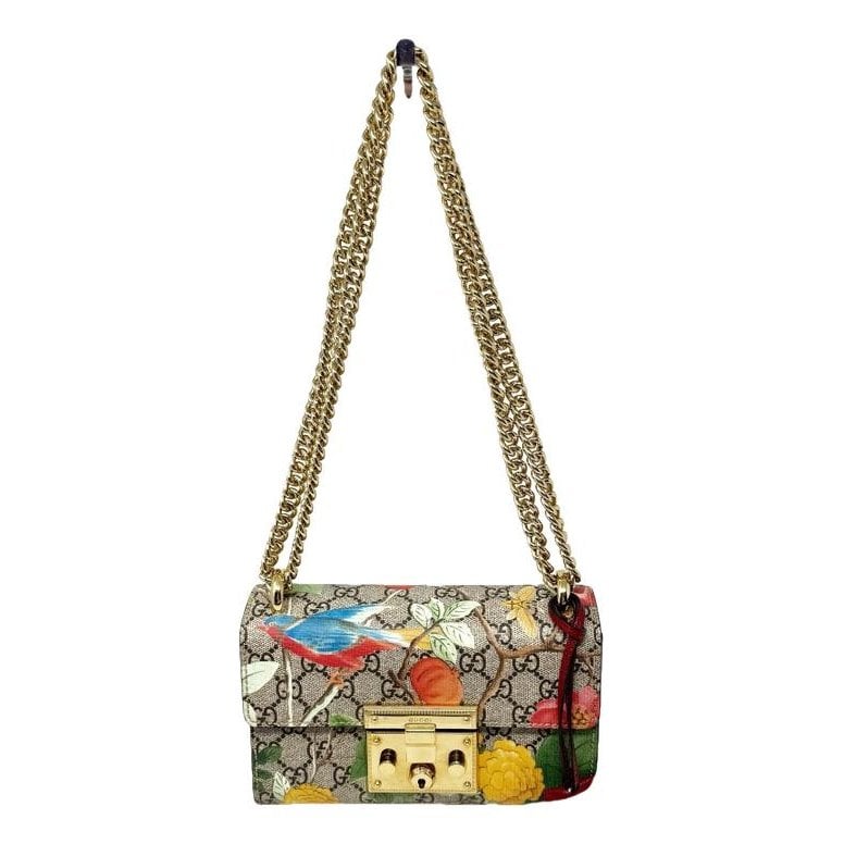 Padlock leather handbag
