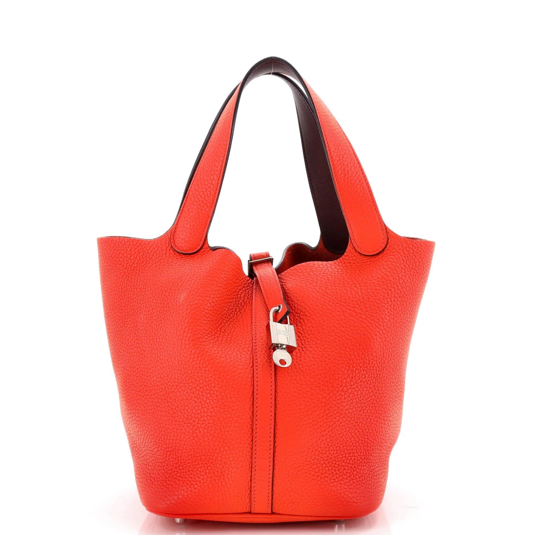 Picotin leather handbag
