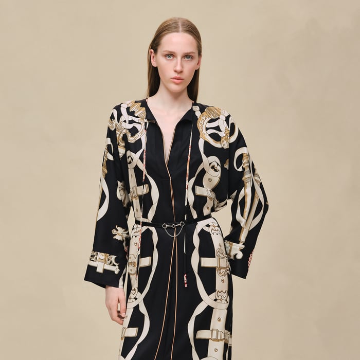 Noir "Ferronnerie Remix" Caftan