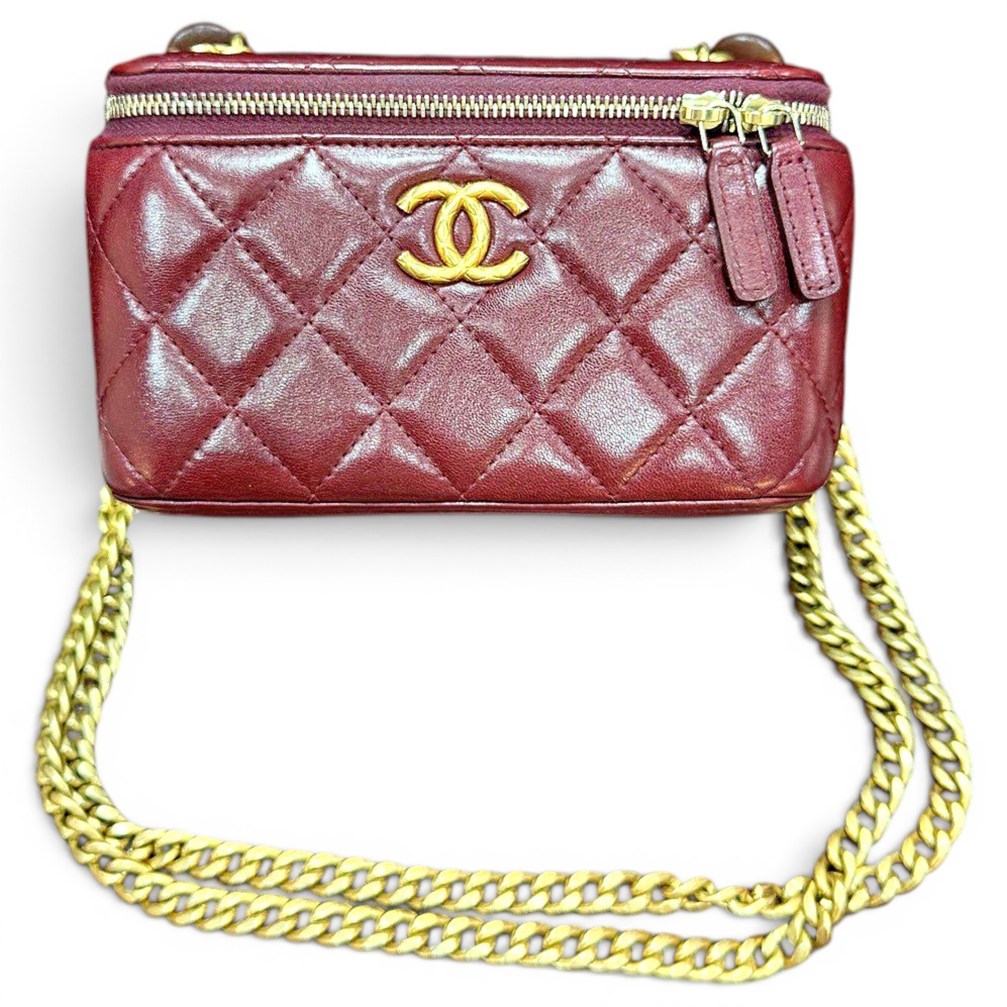 Vanity leather handbag