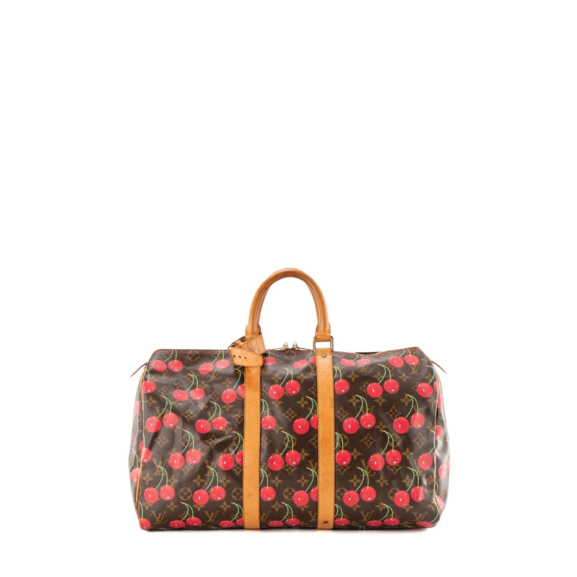 Keepall leather travel bag