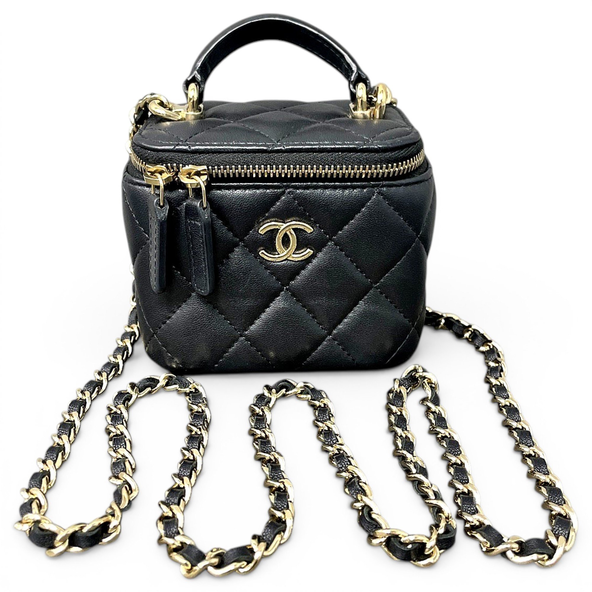 Trendy CC Vanity leather handbag