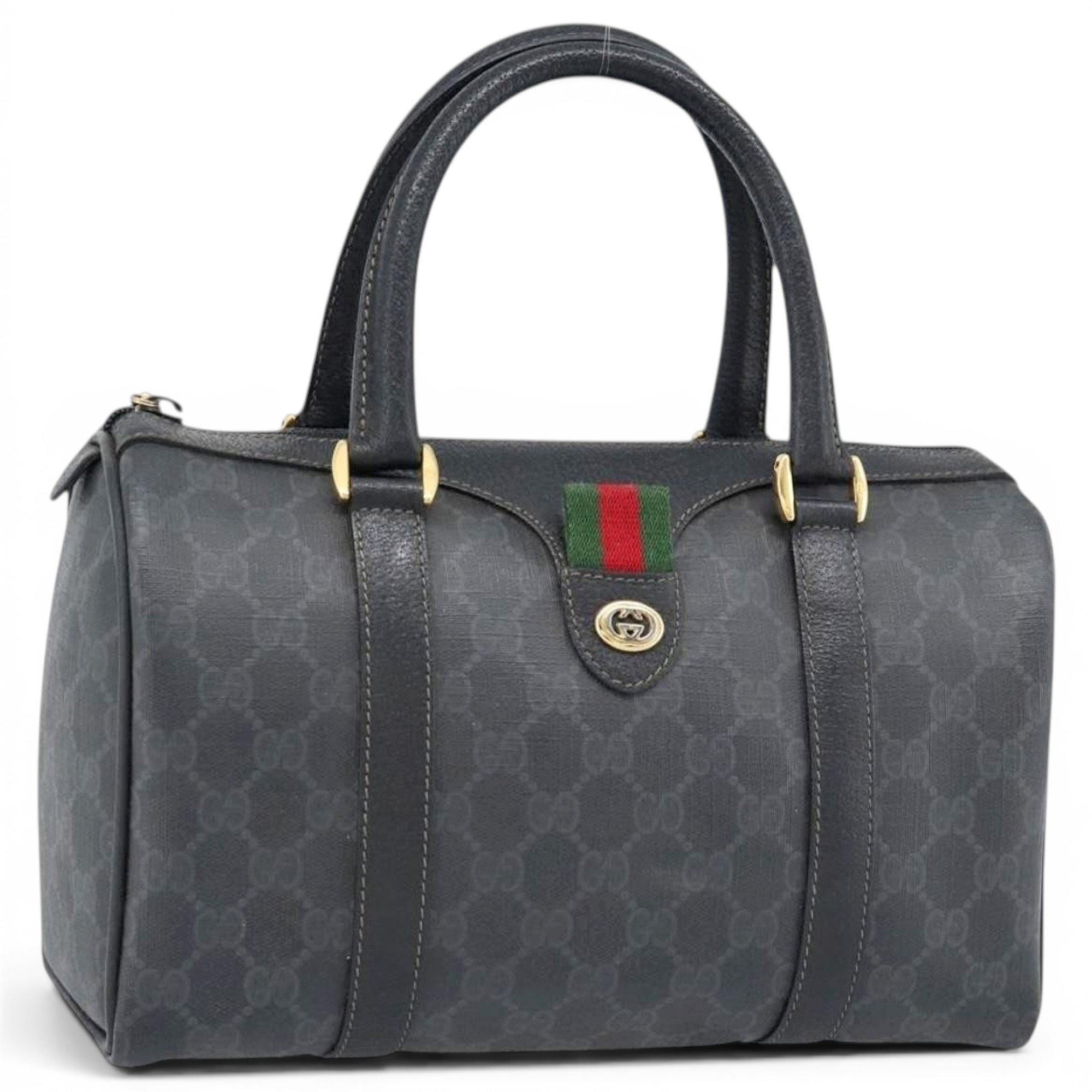 Boston leather bowling bag