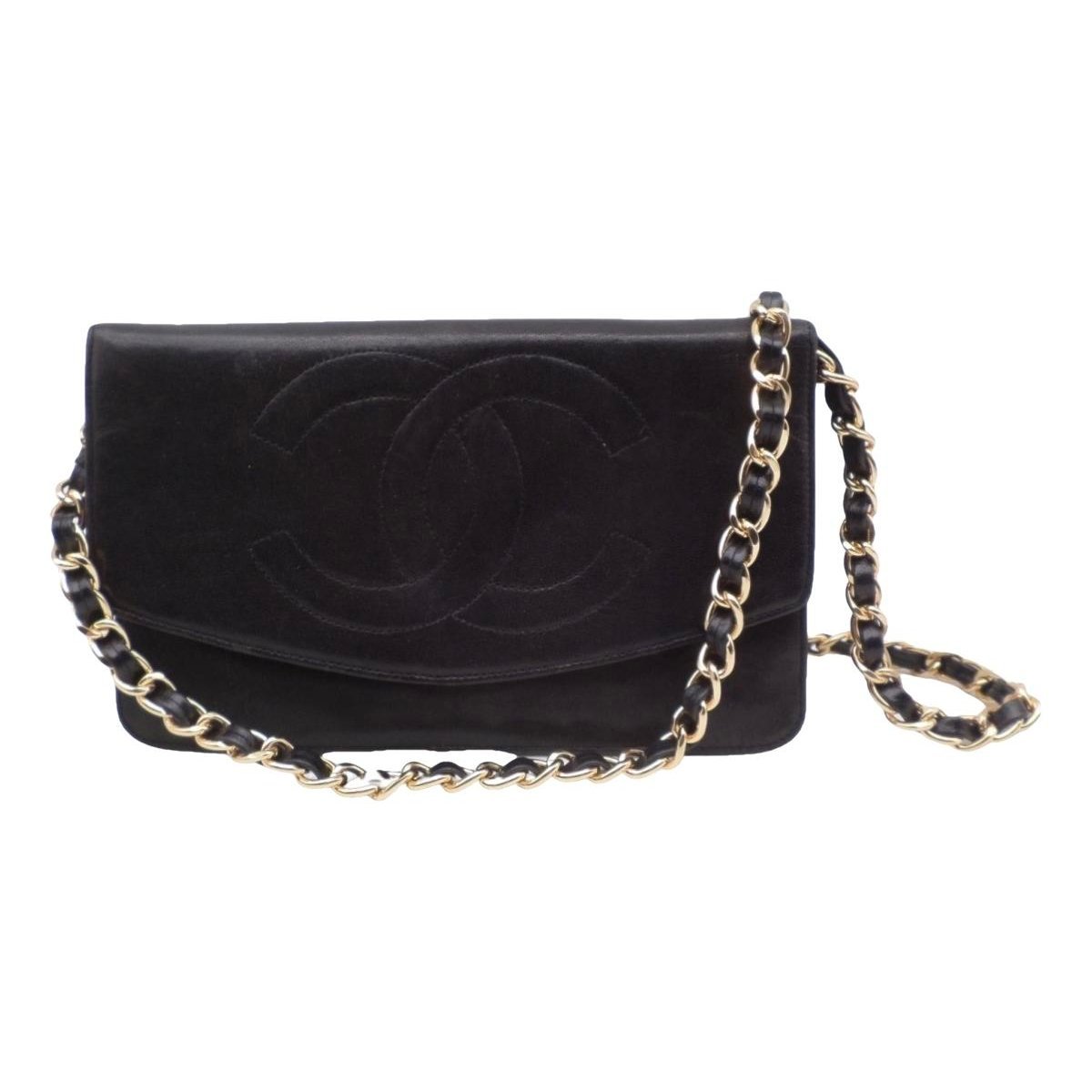 Wallet On Chain Double C leather crossbody bag