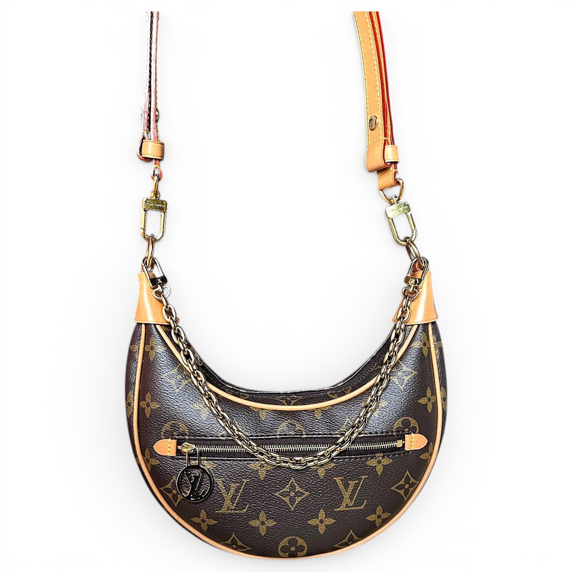 Loop leather handbag