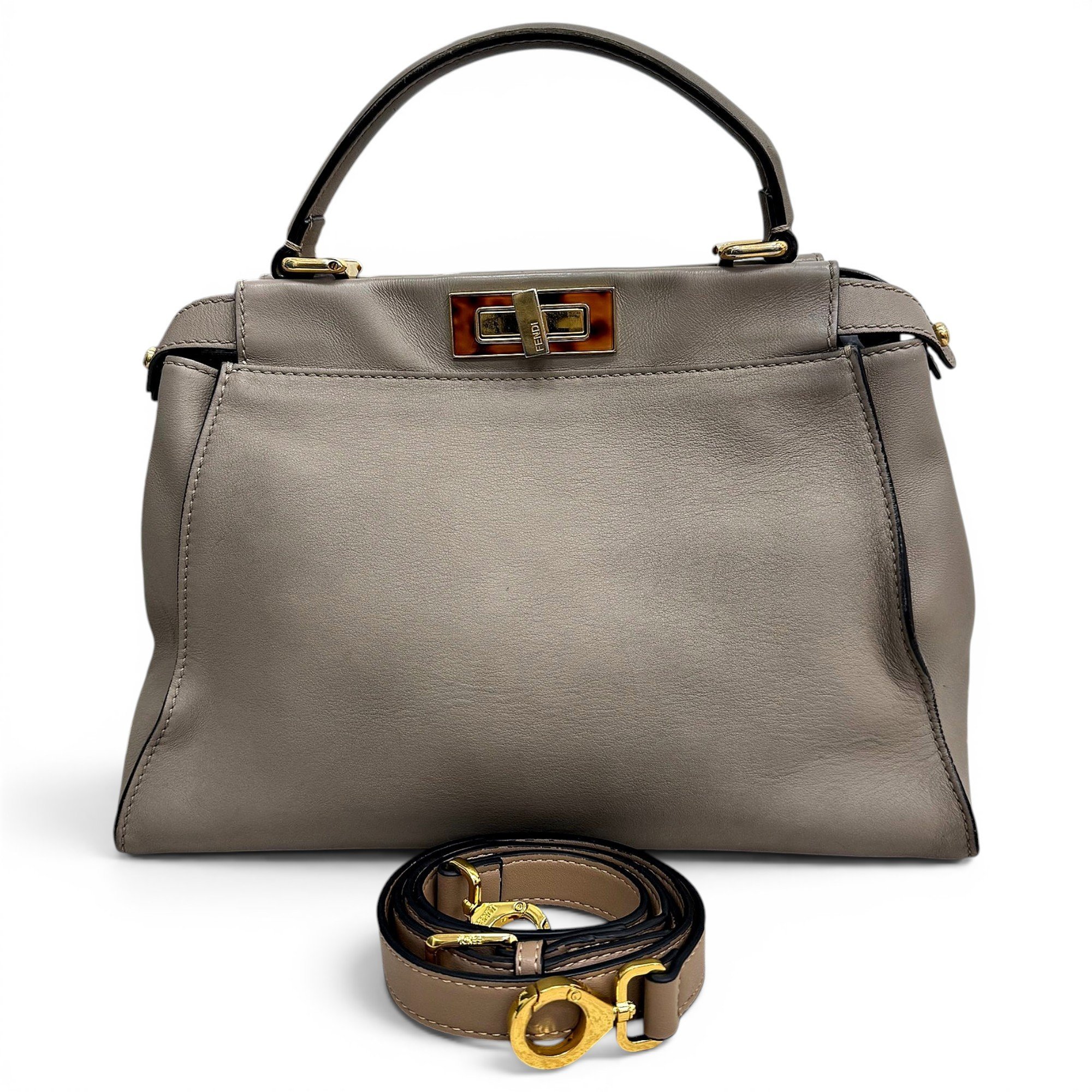 Peekaboo leather handbag