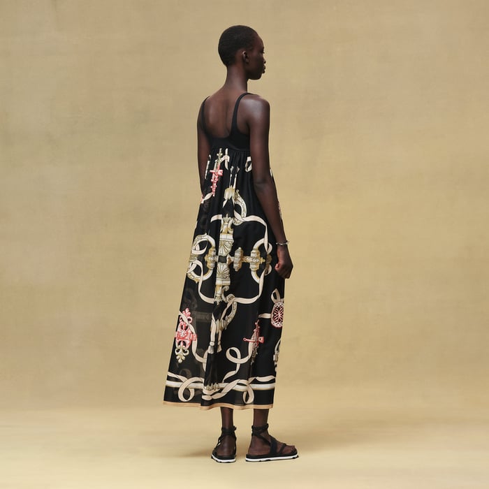 Noir "Ferronnerie Remix" Mixed Materials Beach Dress