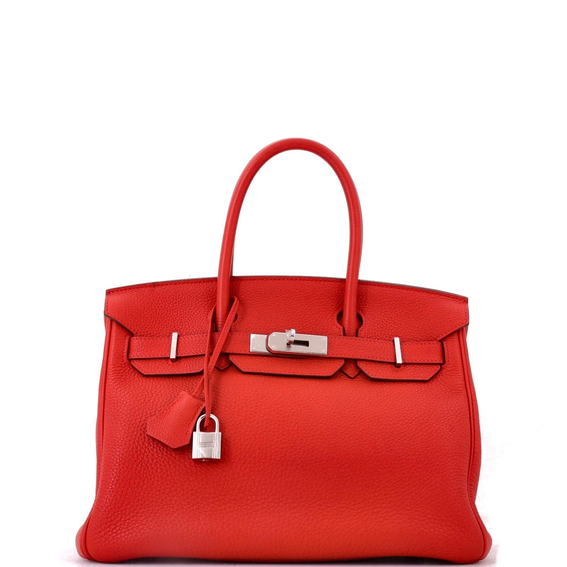 Hermes Birkin 30 Handbag Geranium Togo Leather 2012
