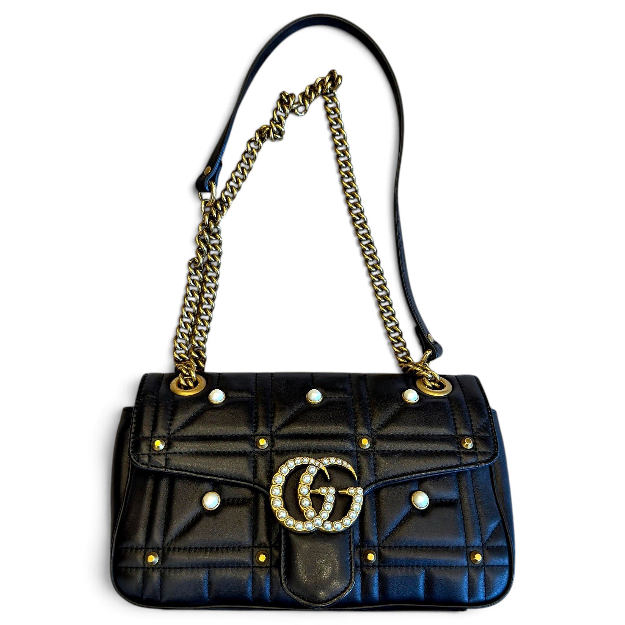 GG Marmont Flap leather crossbody bag