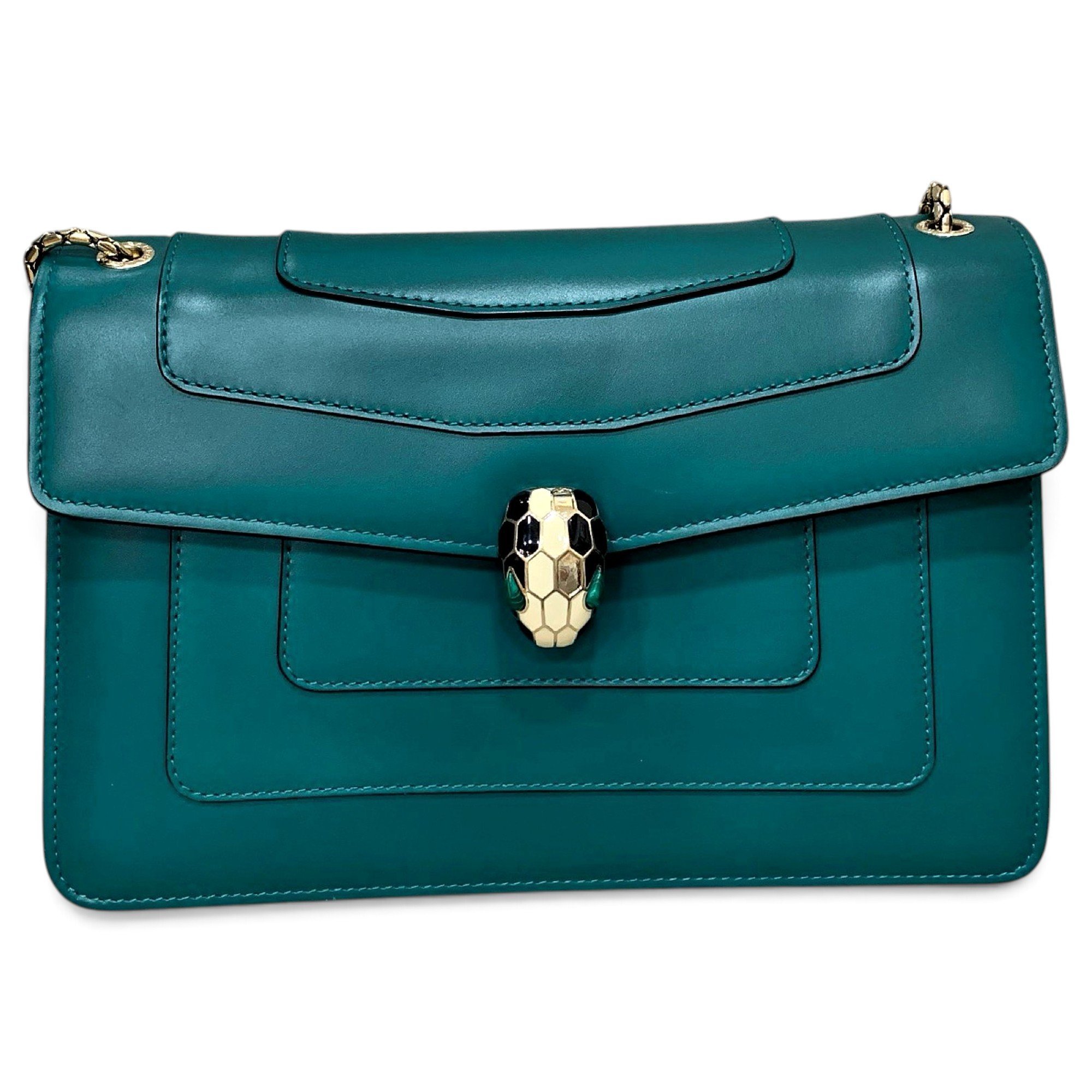 Serpenti leather handbag