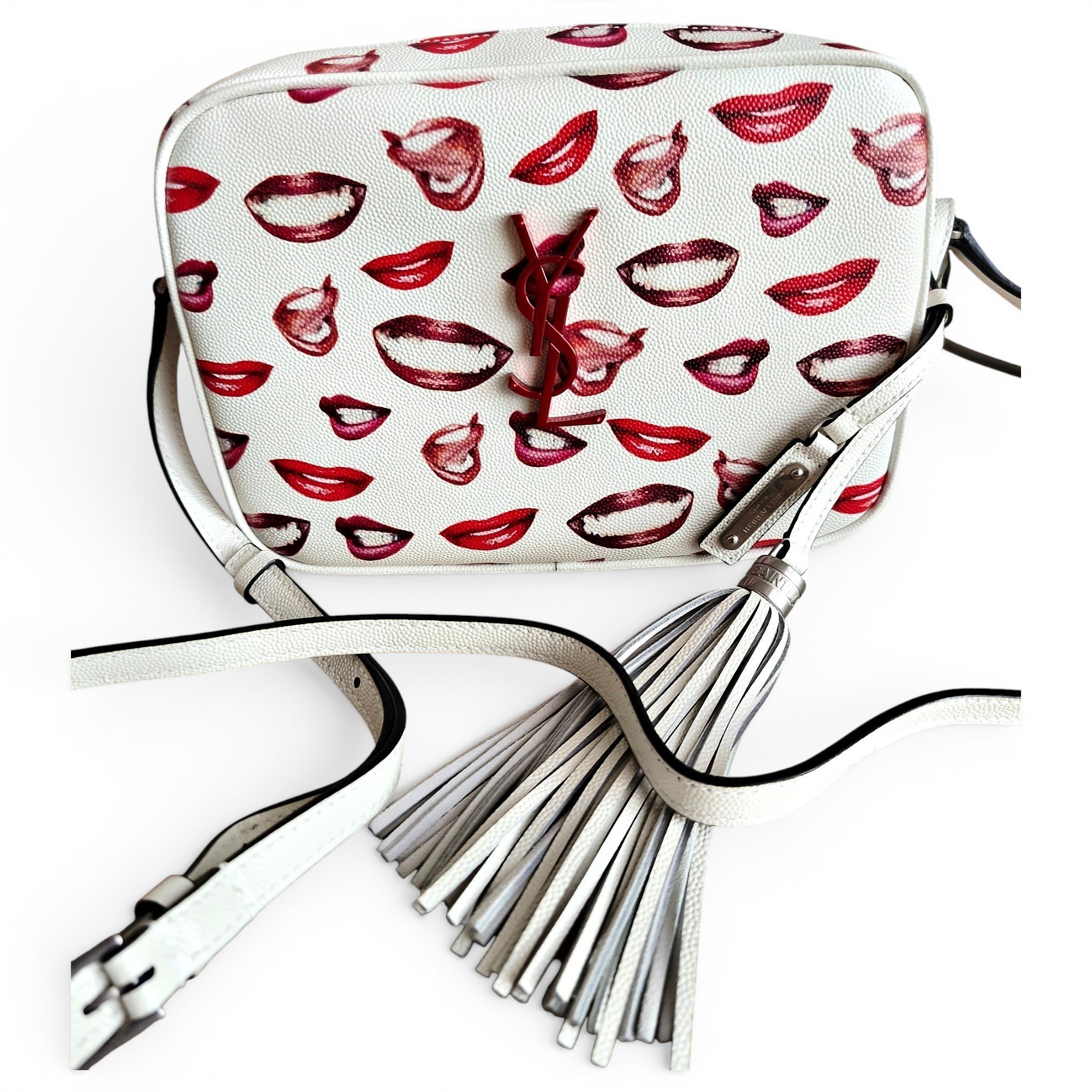 Camera Lou leather crossbody bag