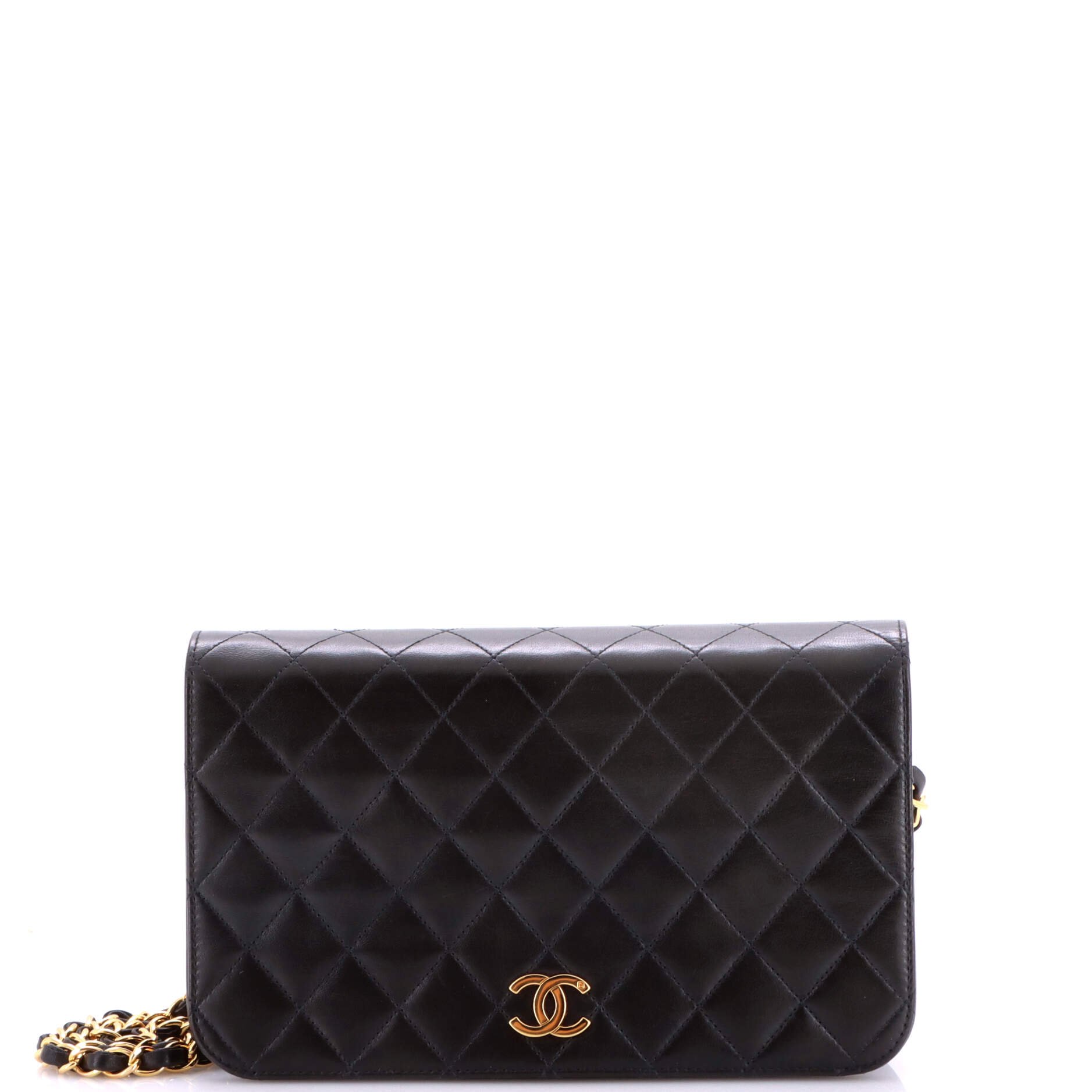 Vintage Full Flap Bag Quilted Lambskin Medium
