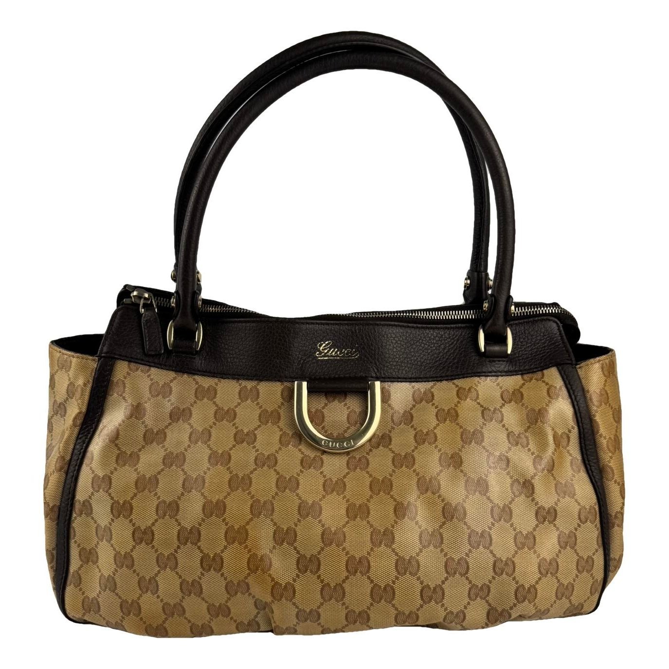 D-Ring patent leather handbag