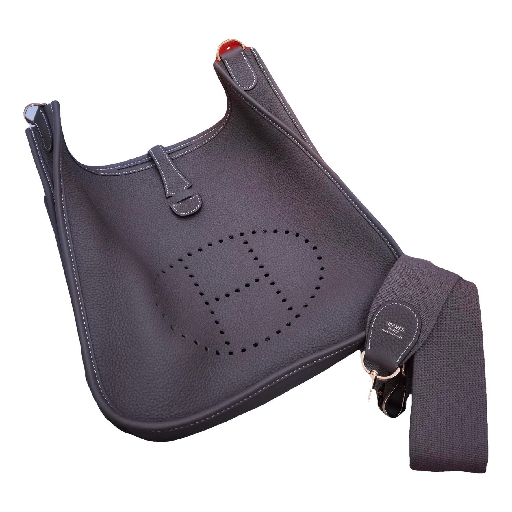Hermes Evelyne Handbag Clemence Leather