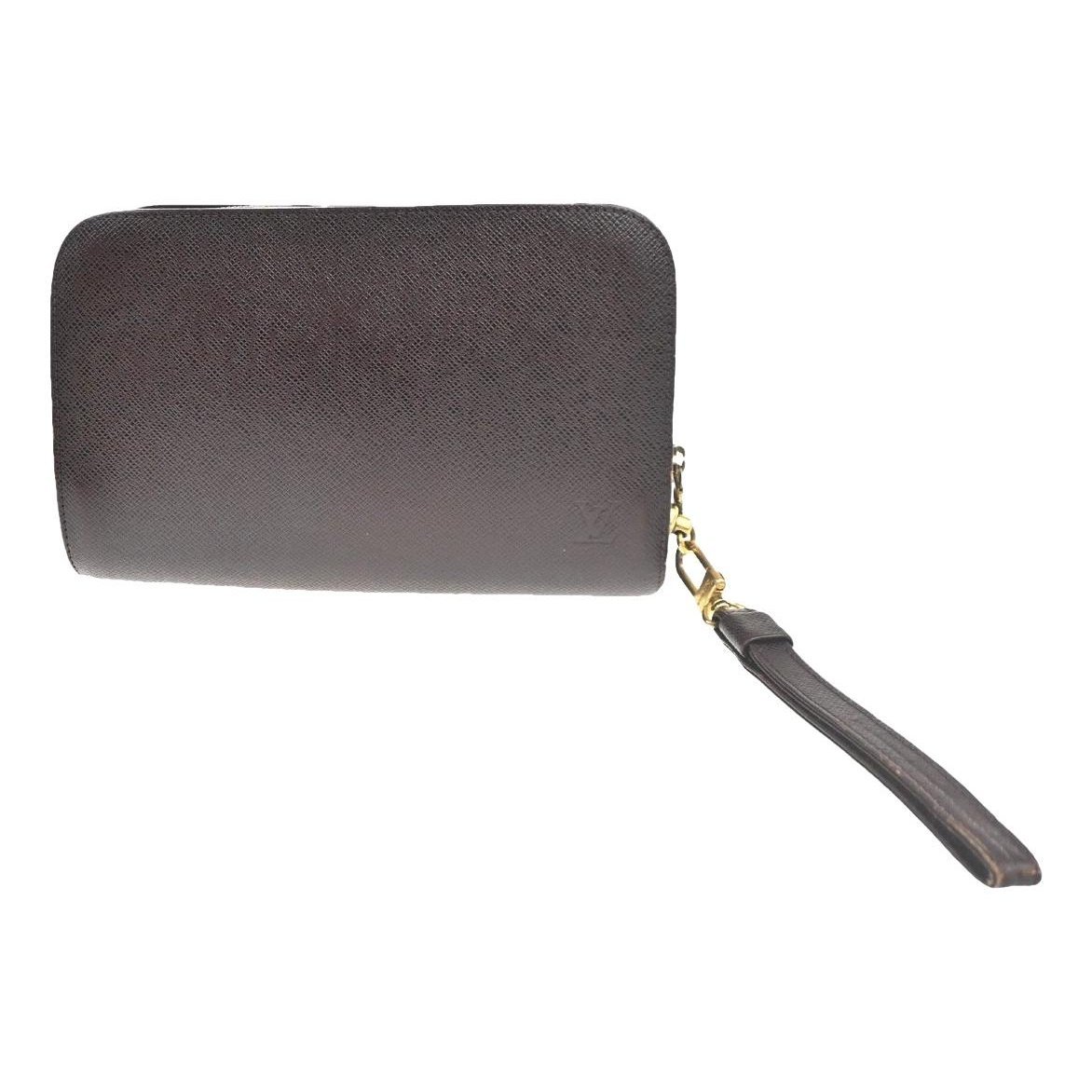 Leather clutch bag