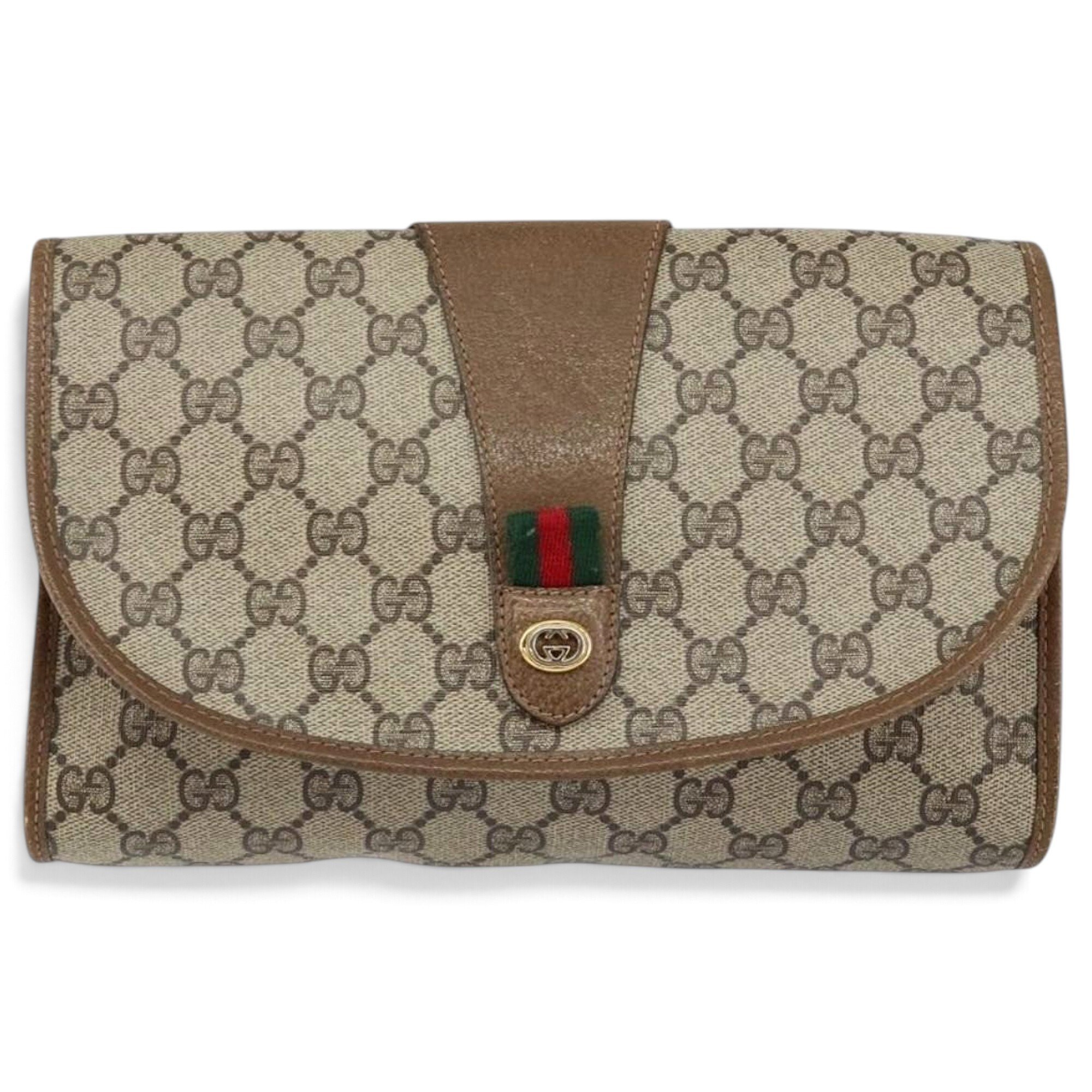 Leather clutch bag