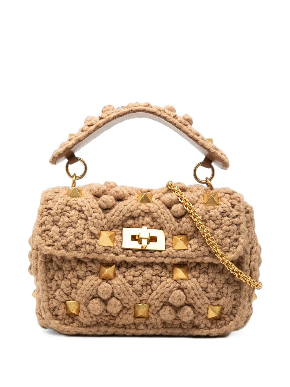 2018-2026 Medium Knit Roman Stud satchel