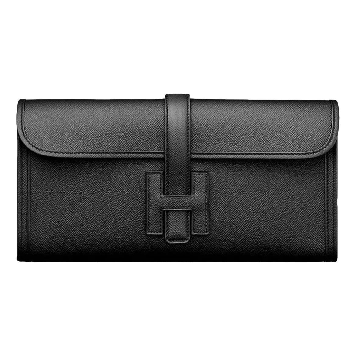 Jige leather clutch bag