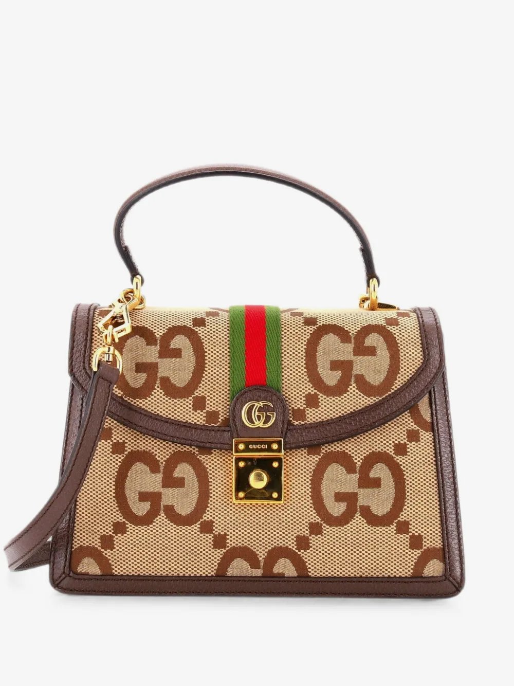 Ophidia Flap Top Handle Bag Jumbo GG Canvas Small crossbody bag