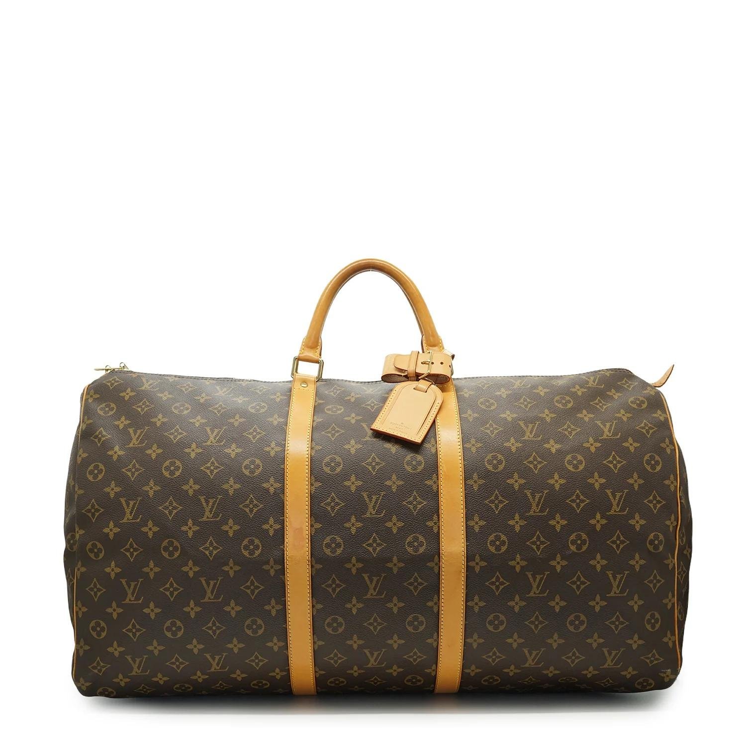 Keepall leather travel bag