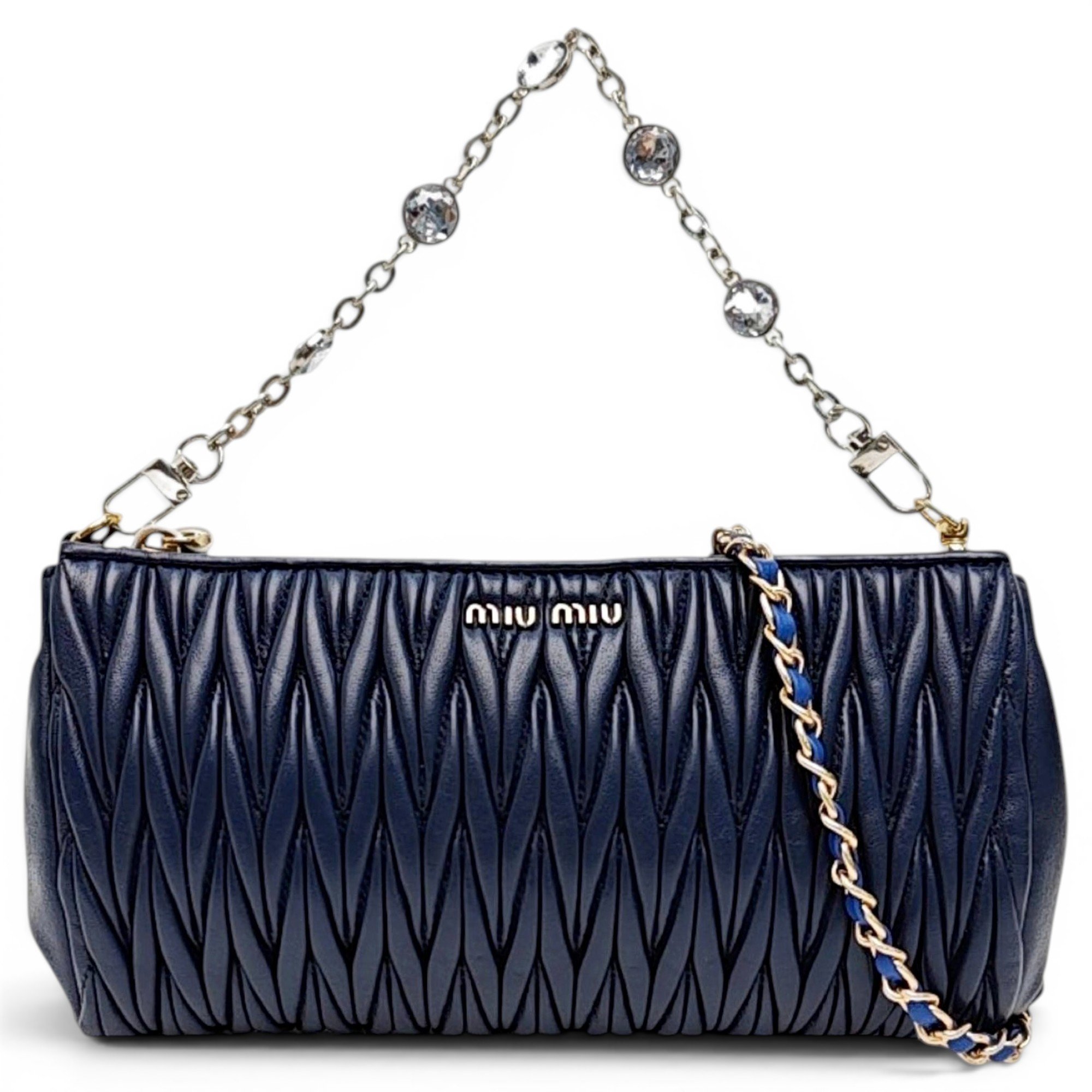 Matelassé leather crossbody bag