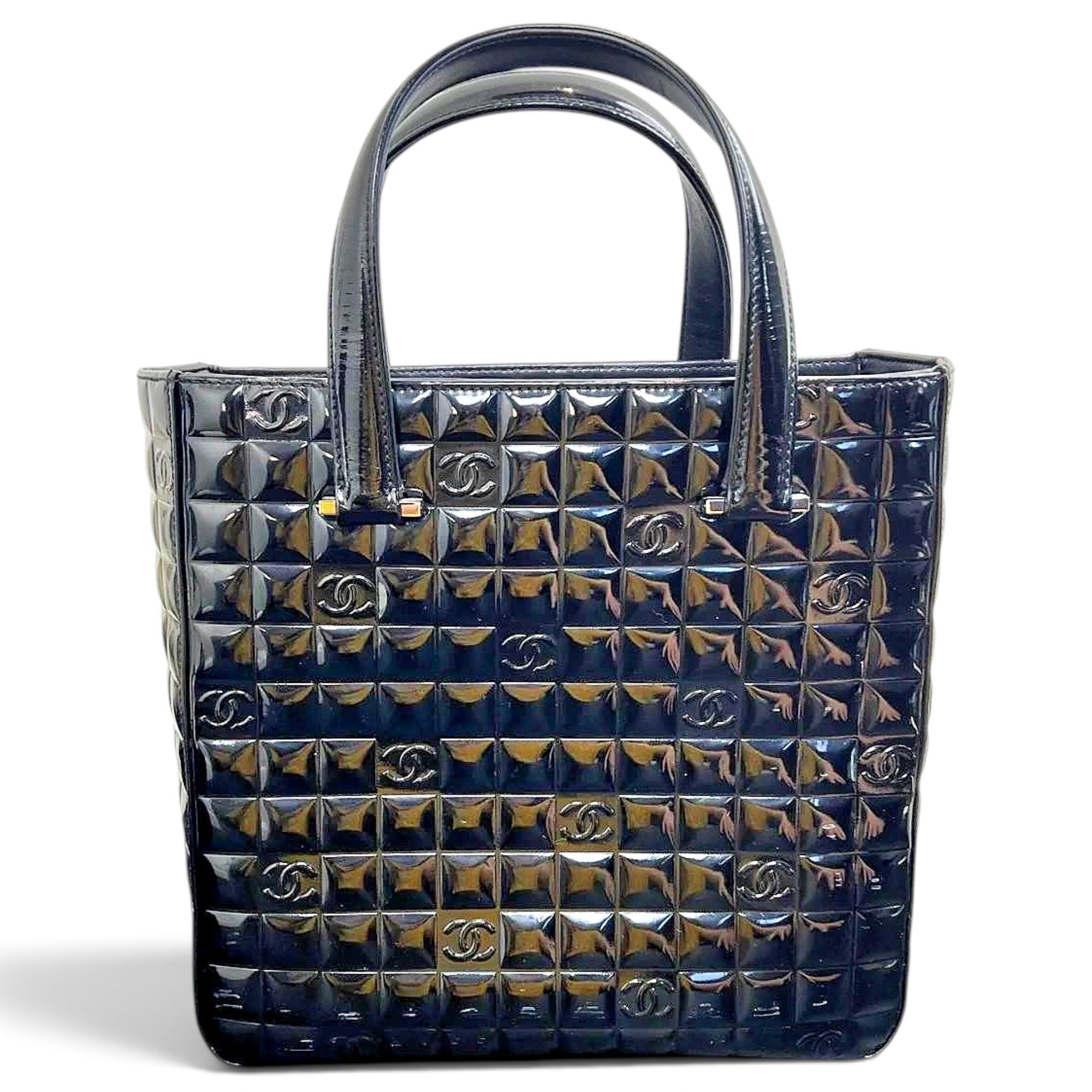 Patent leather tote