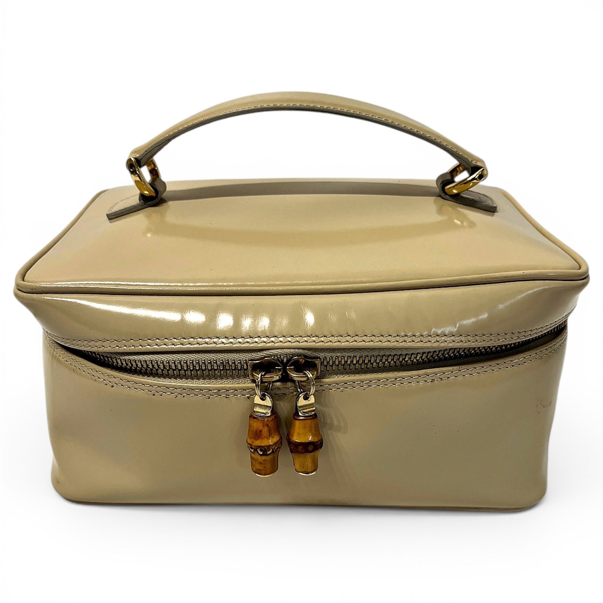 Patent leather vanity case