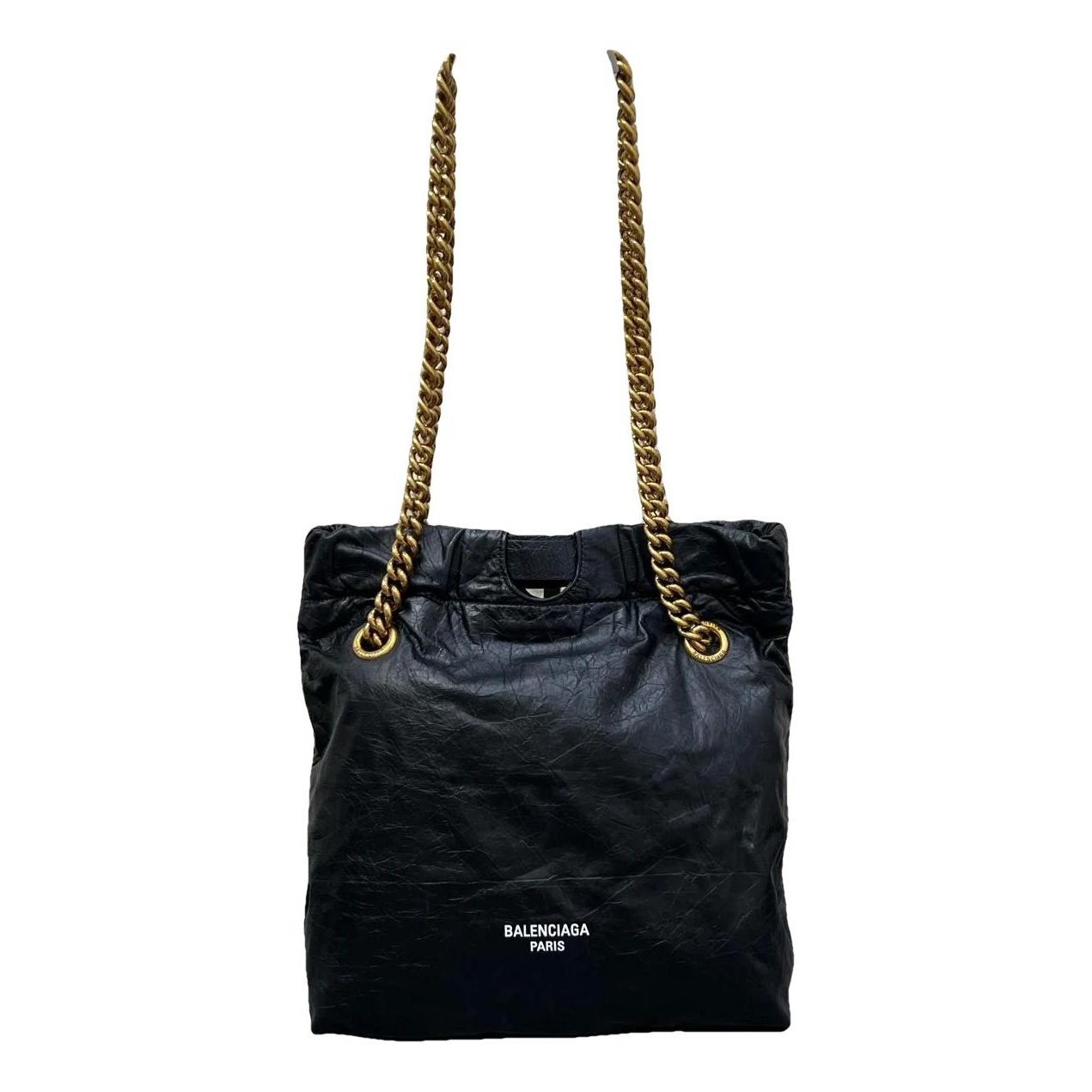 Crush leather handbag