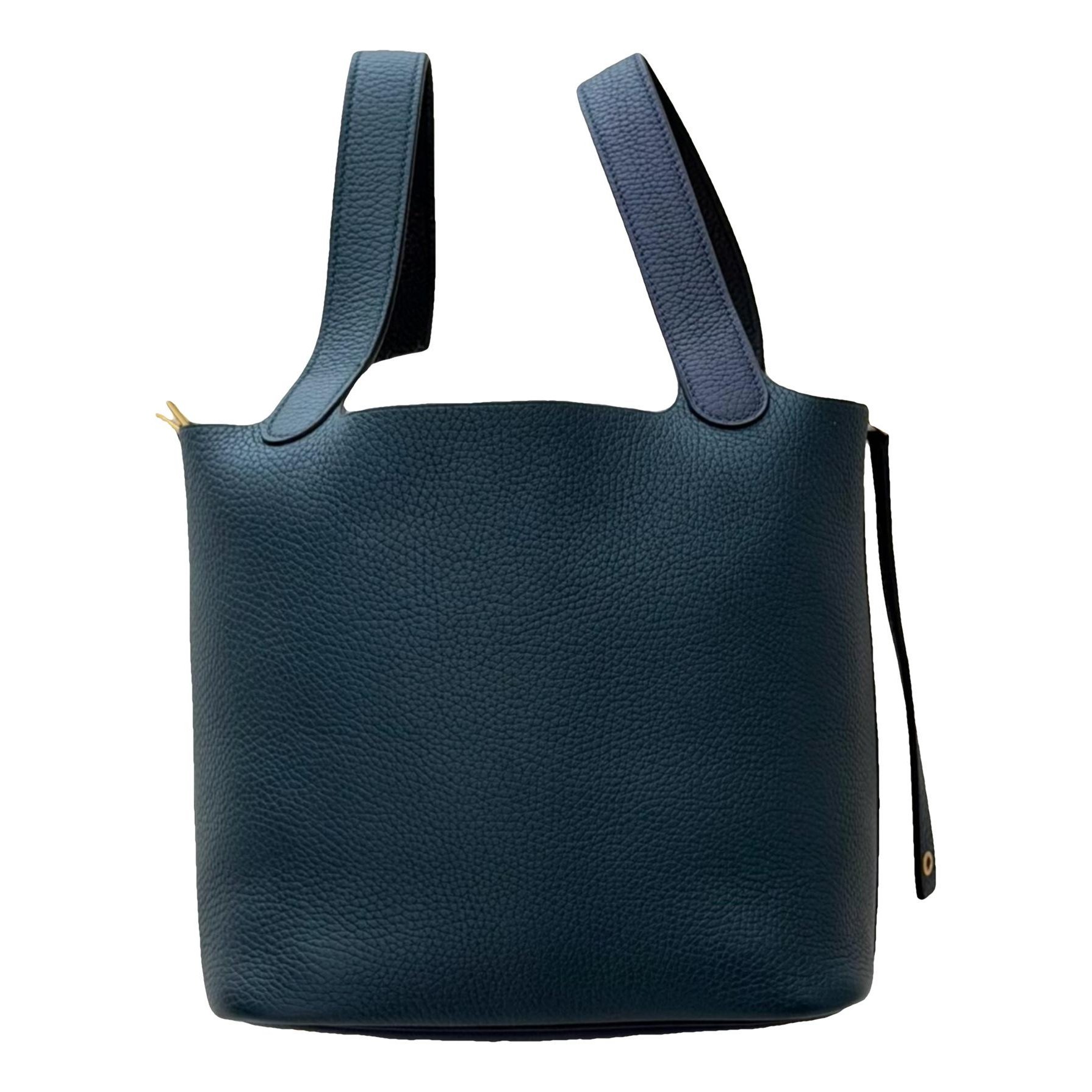 Picotin leather tote