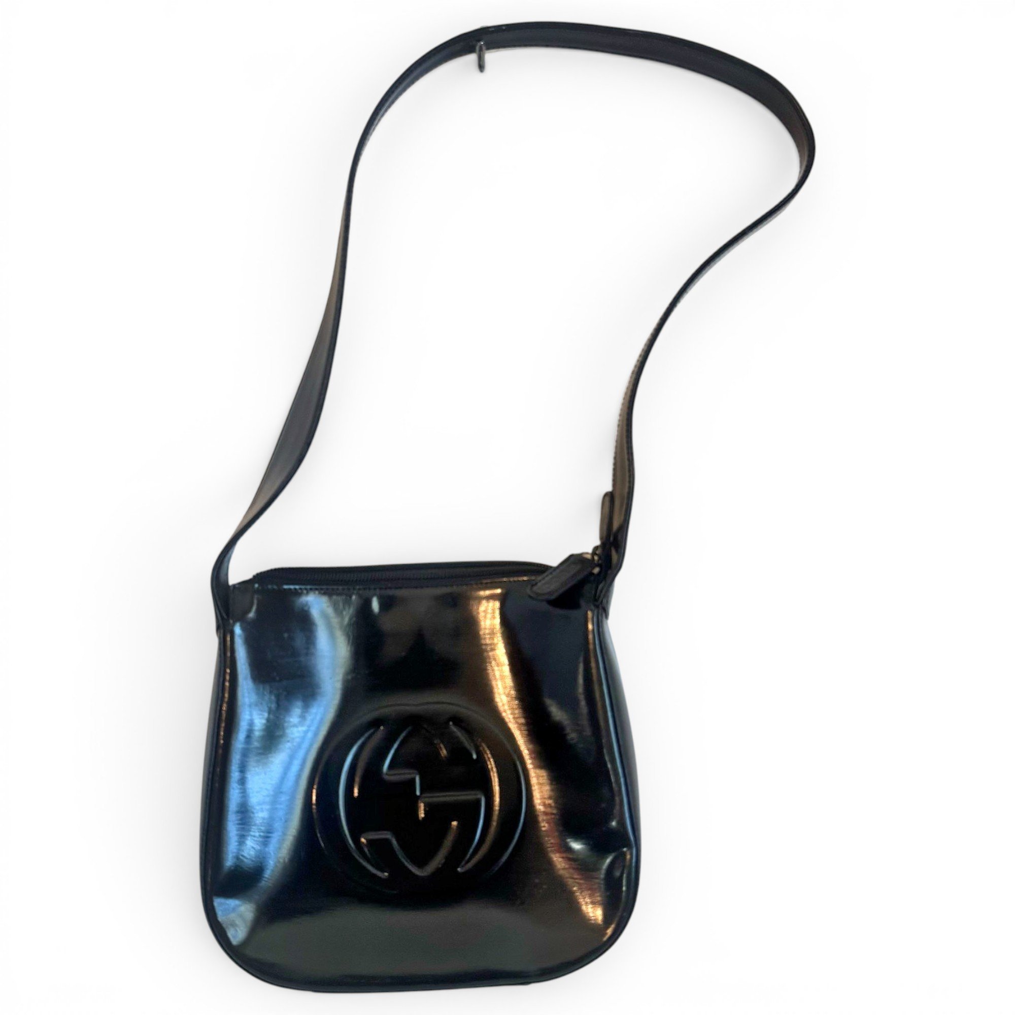 Patent leather handbag