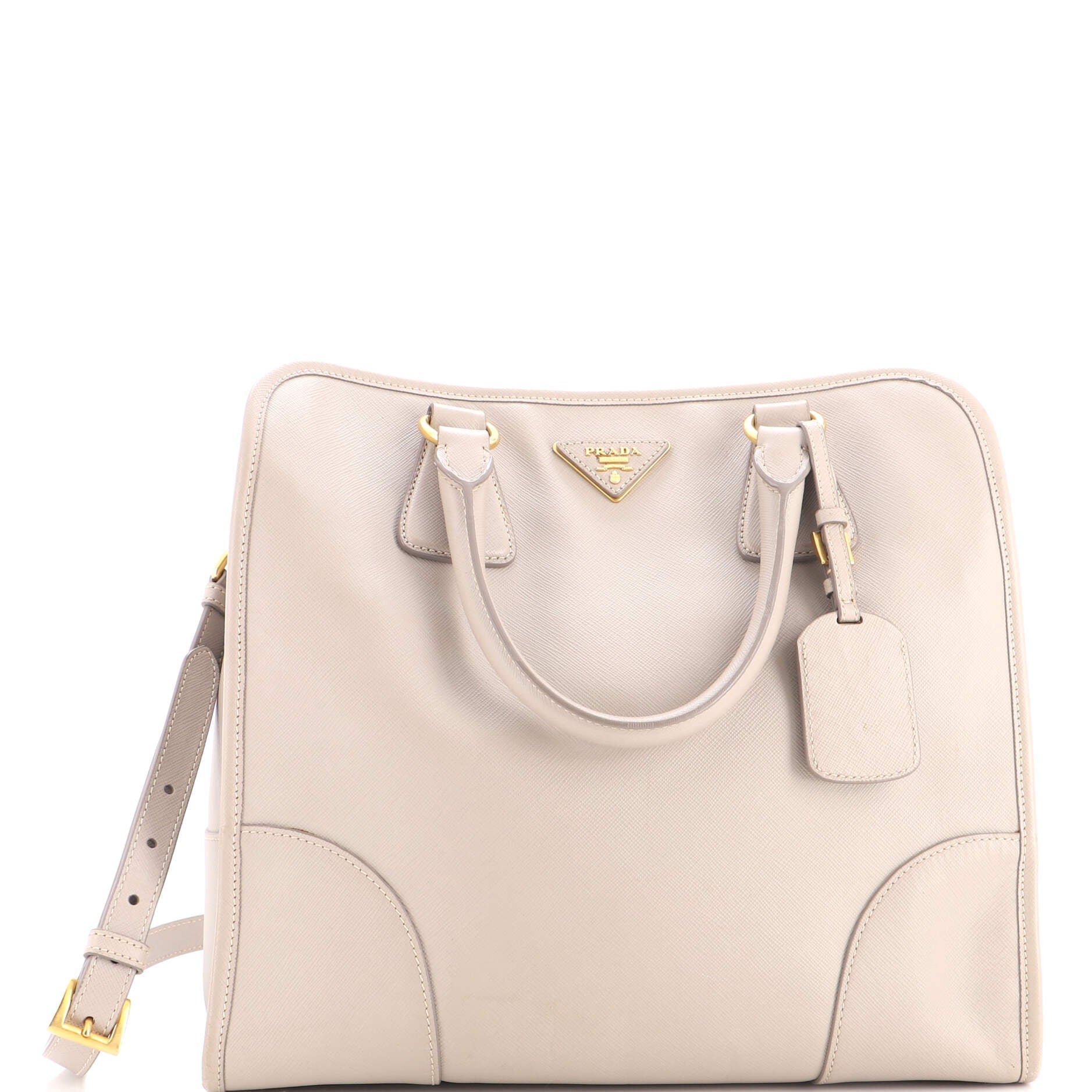 Convertible Shopping Tote Saffiano Leather Large