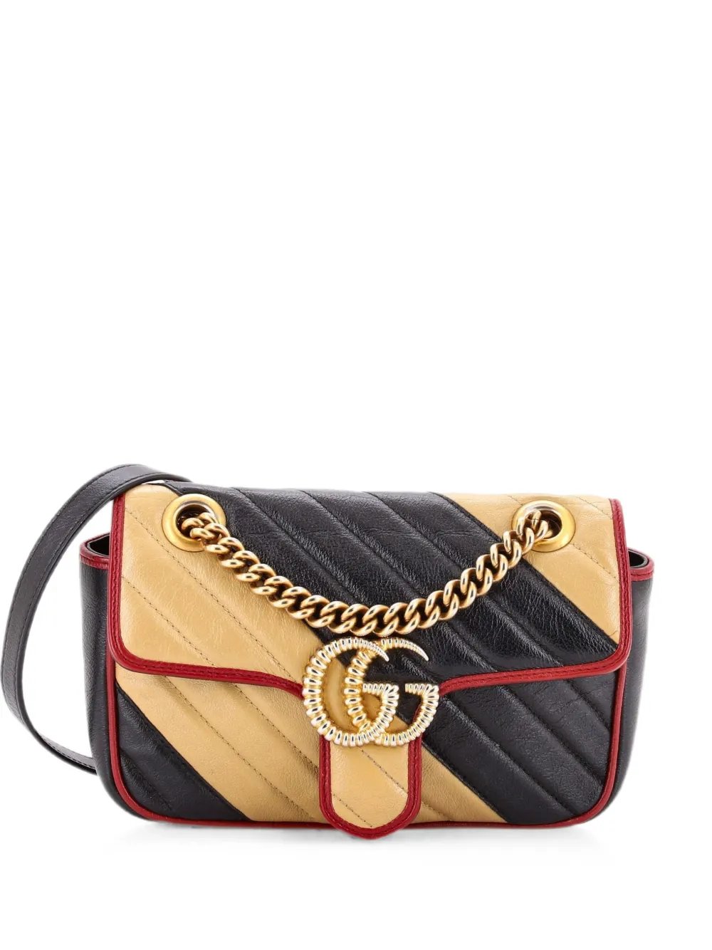 GG Marmont Flap Bag Diagonal Quilted Leather Mini crossbody bag