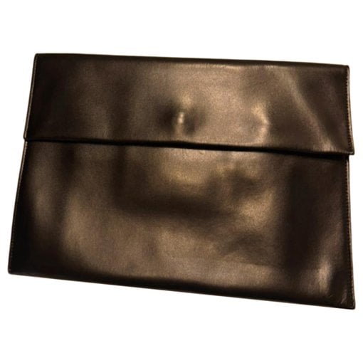 Leather clutch bag
