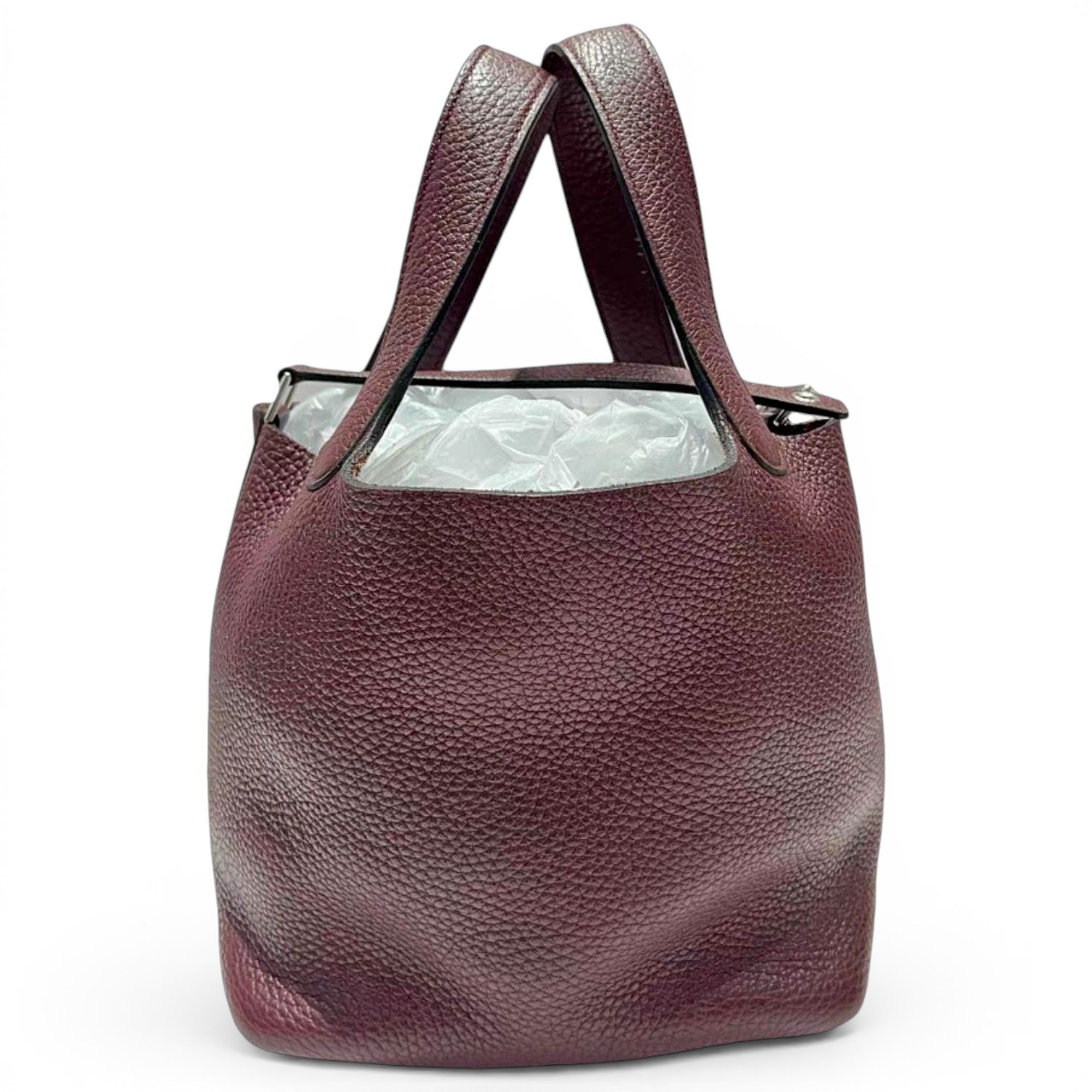 Picotin leather tote