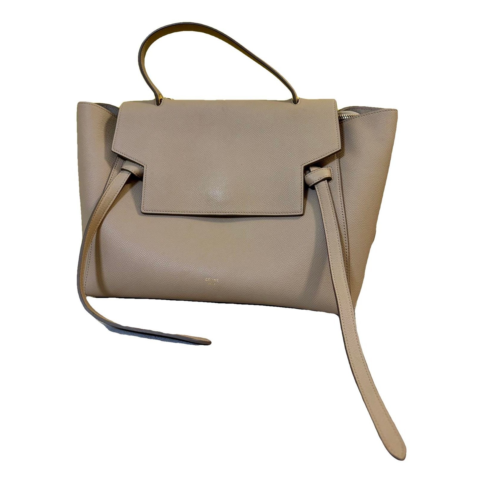 Belt leather handbag