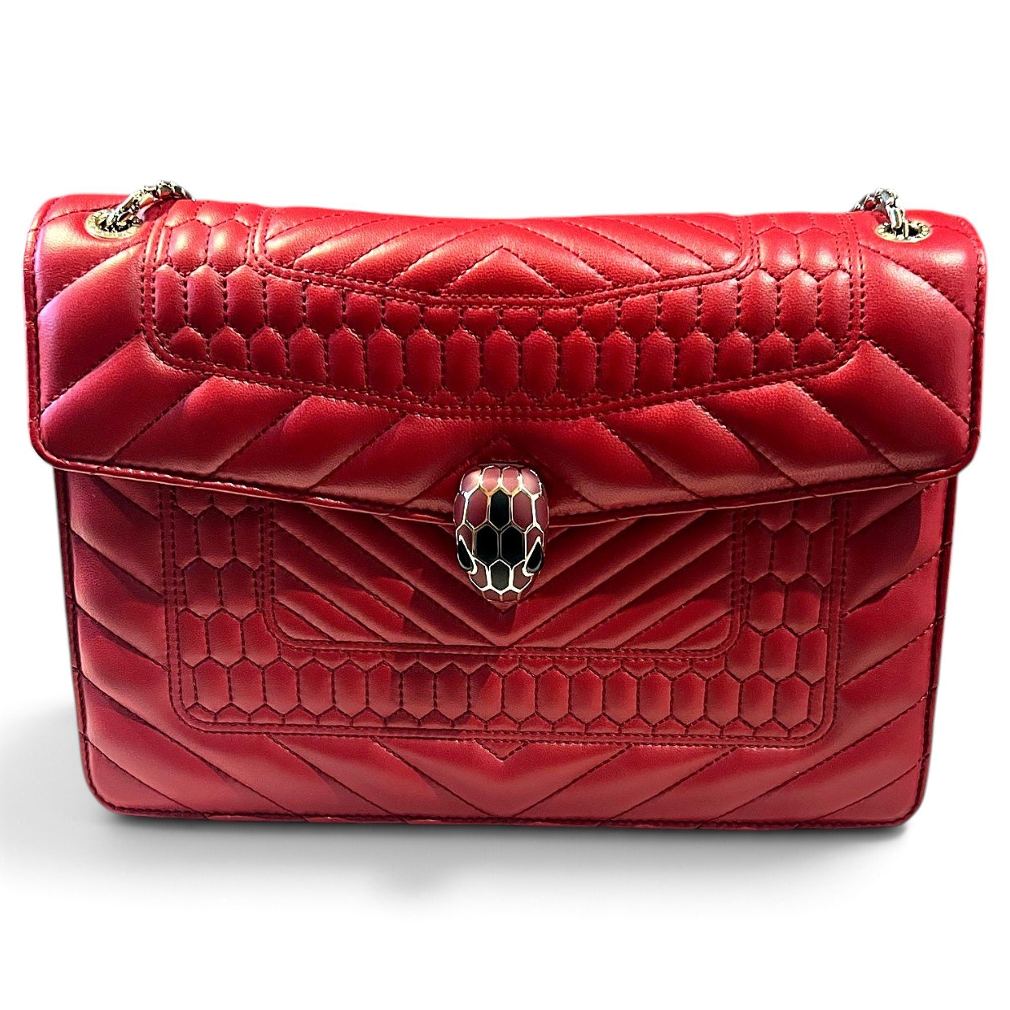 Serpenti leather handbag