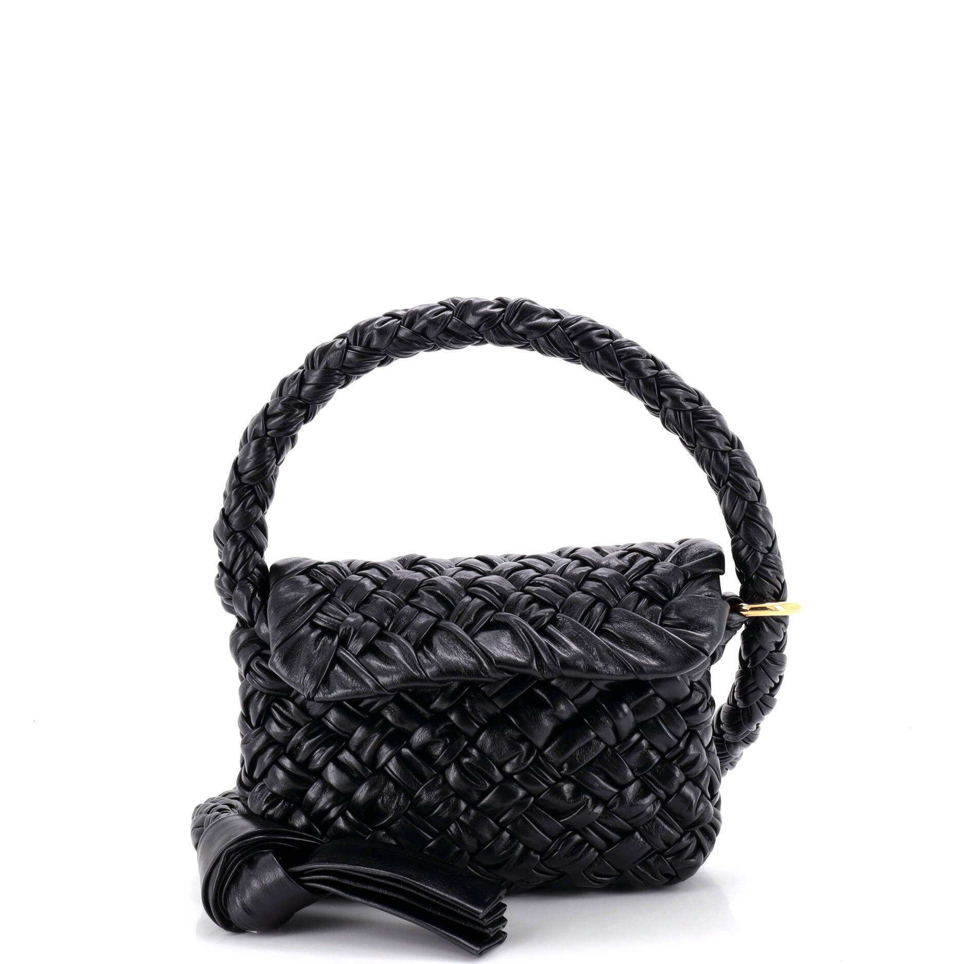 Kalimero Citta Shoulder Bag Intrecciato Plisse Leather