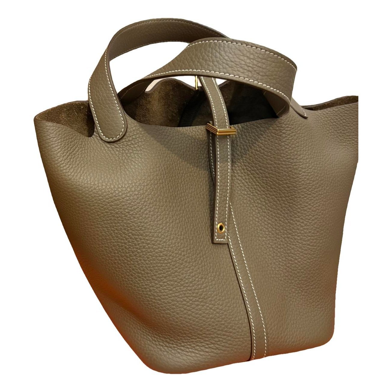 Picotin leather tote