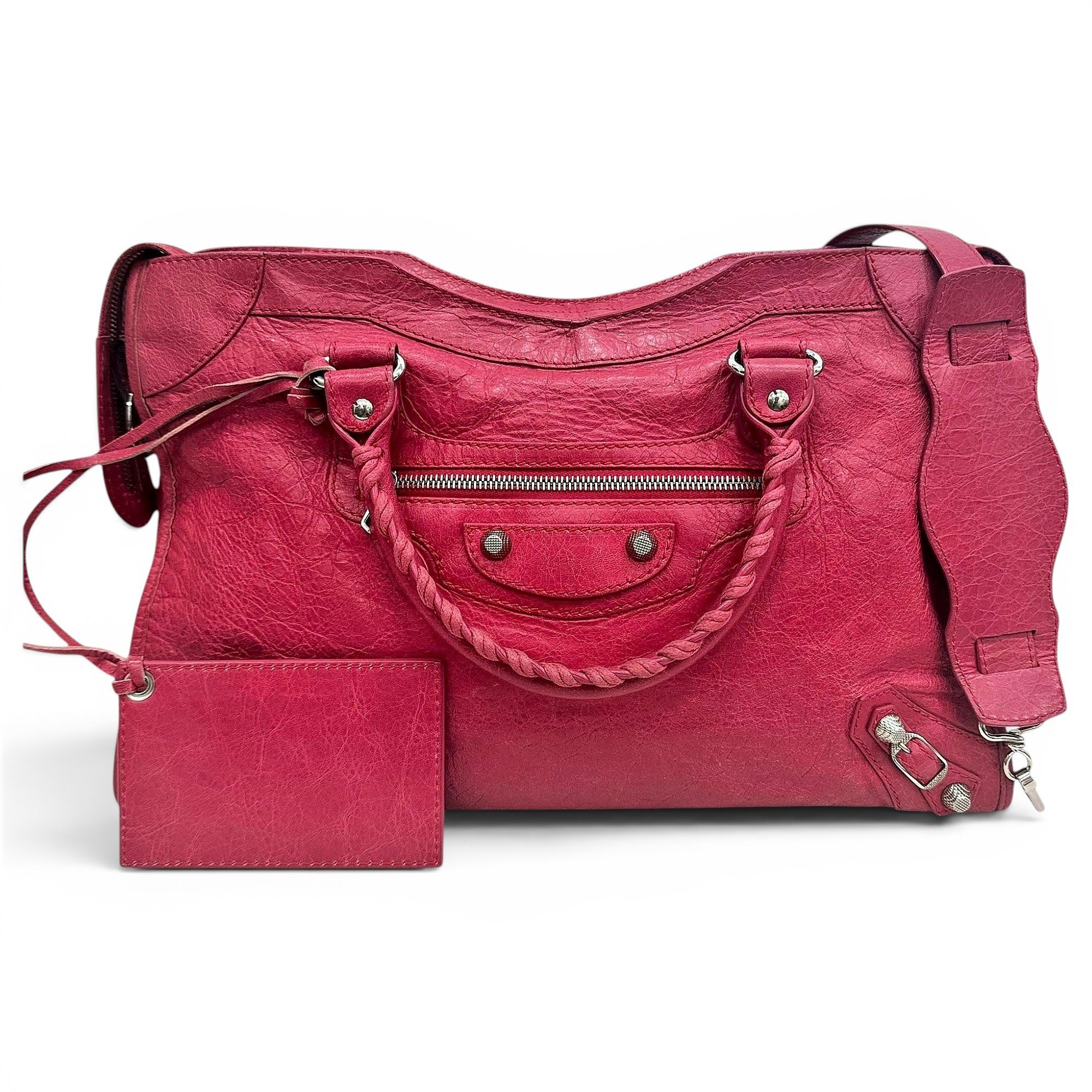 City leather handbag