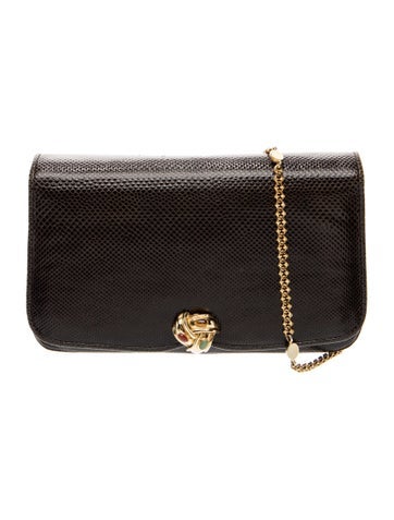 Embossed Leather Shoulder Bag Vintage