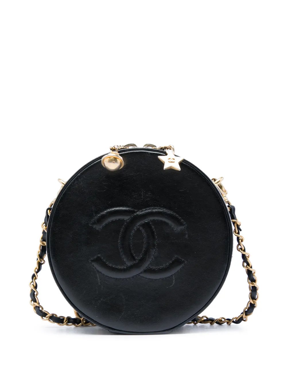 2017-2018 Glazed Calfskin Round As Earth Evening Bag satchel
