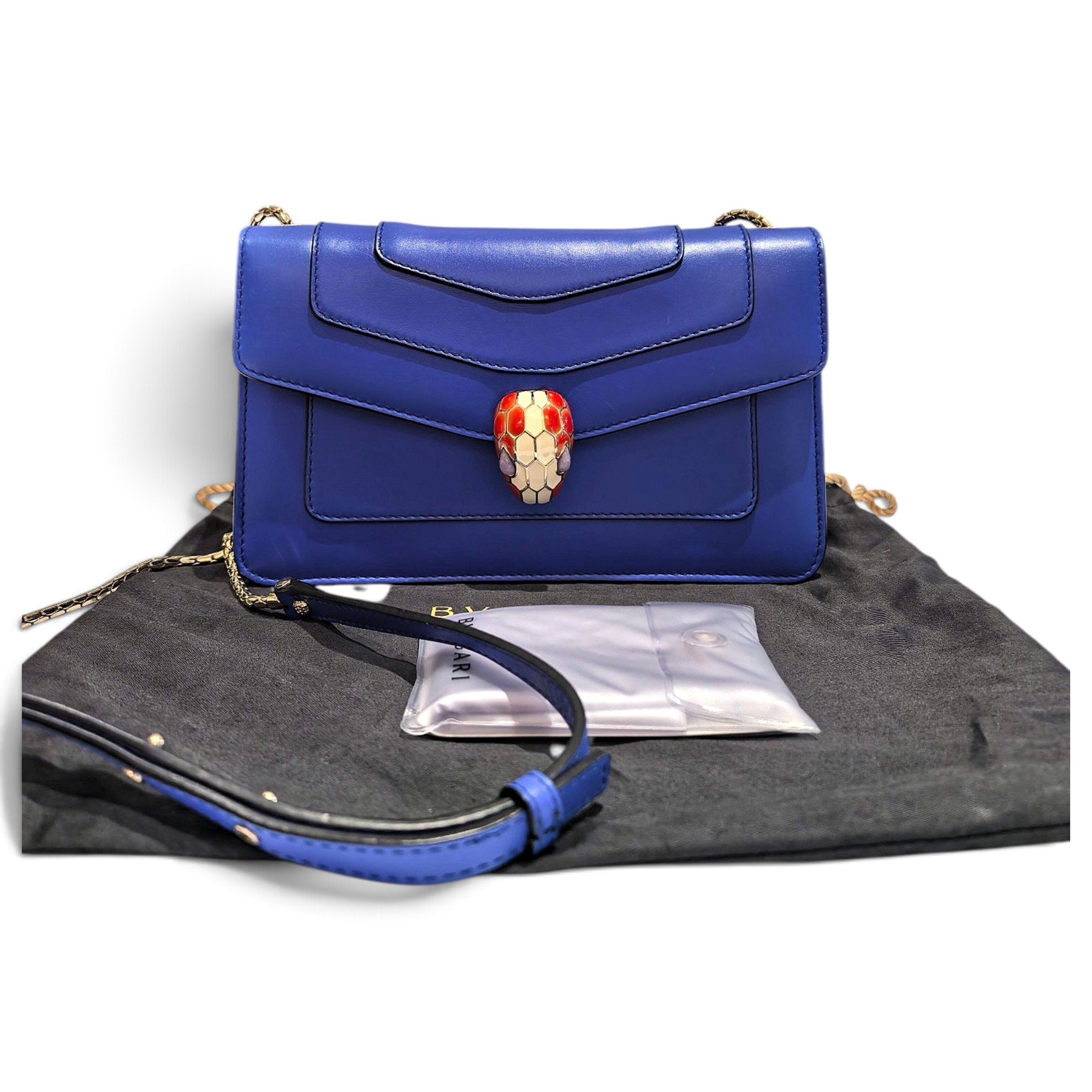 Serpenti leather handbag