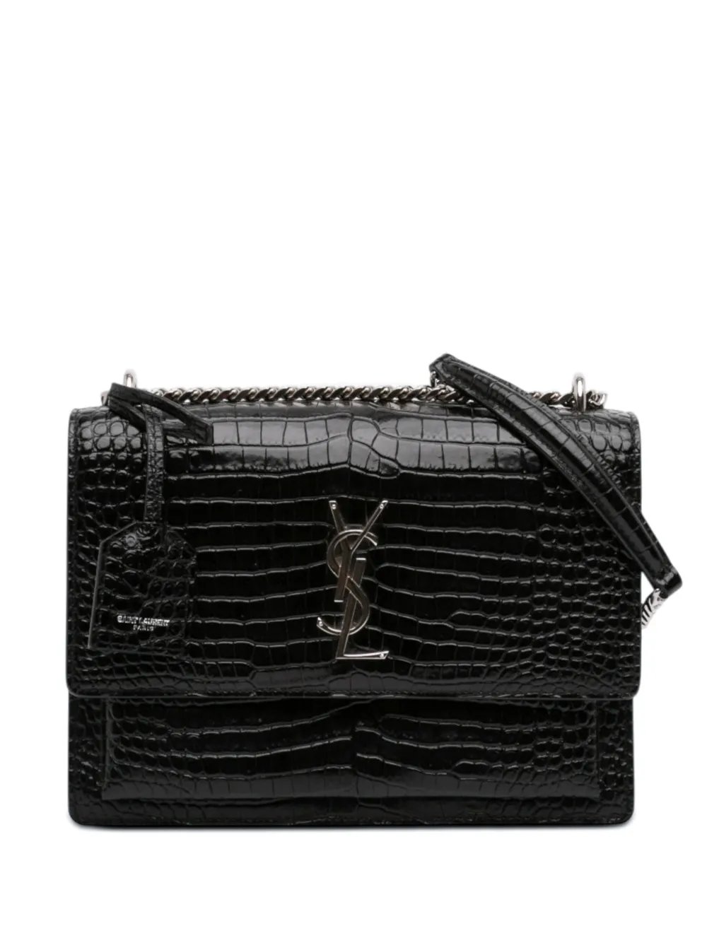 2019 Medium Croc Embossed Leather Monogram Sunset crossbody bag