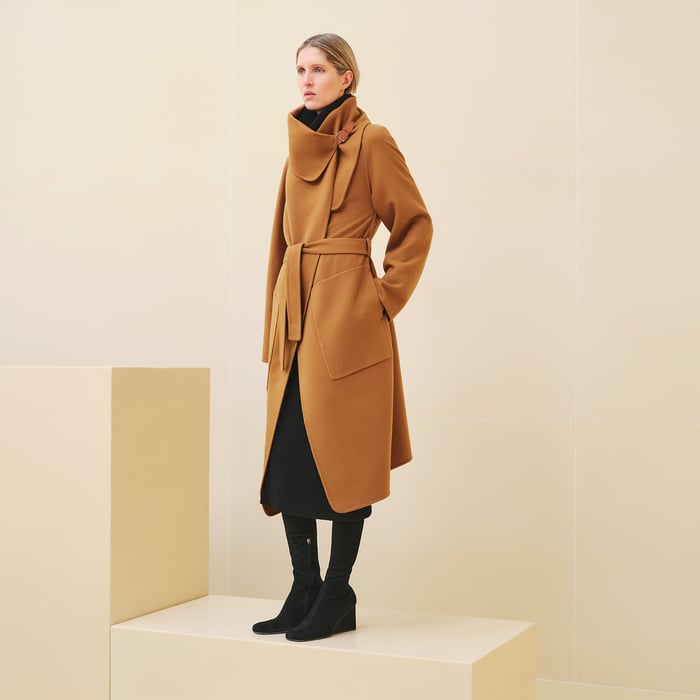 Marron Caramel Cashmere Coat
