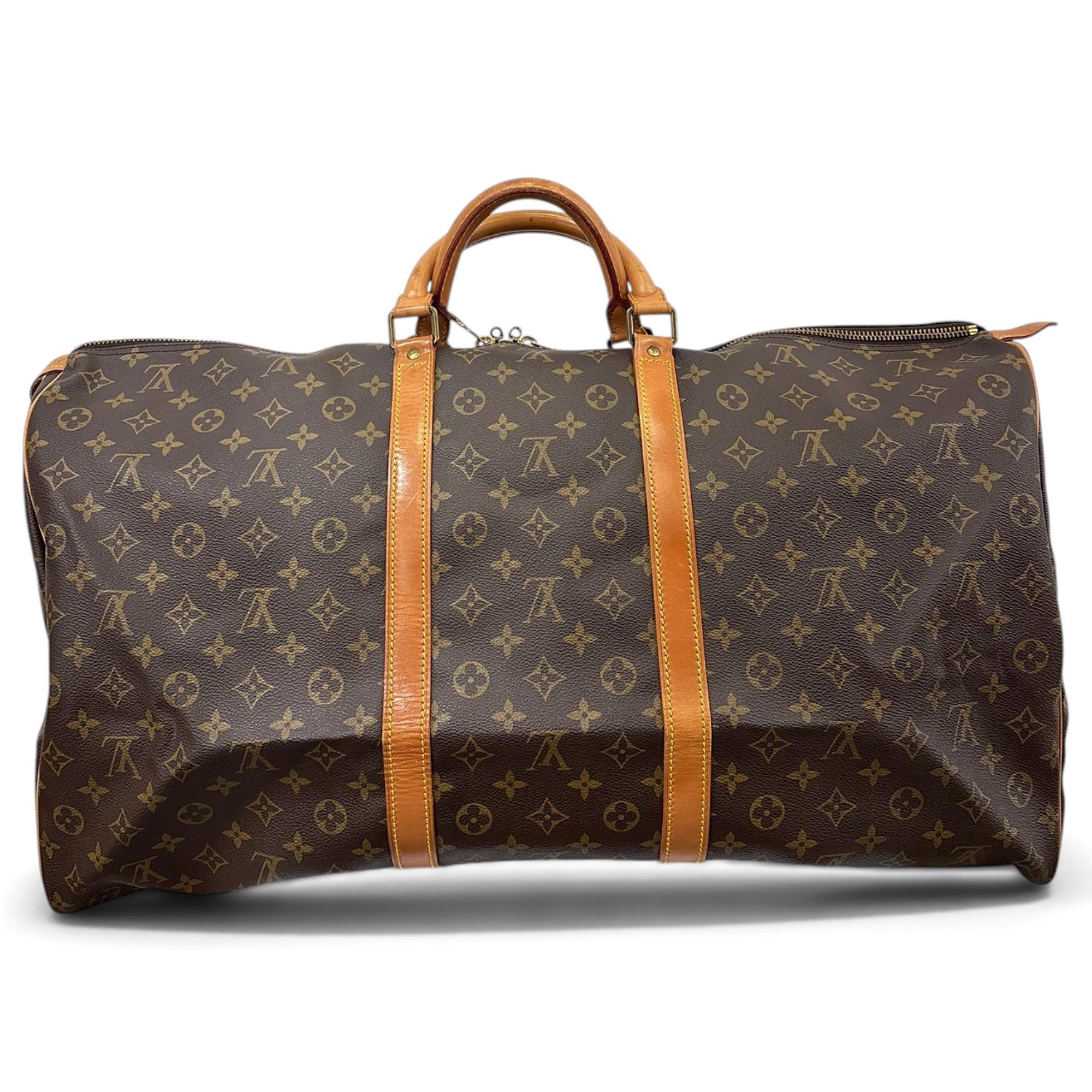 Keepall leather travel bag